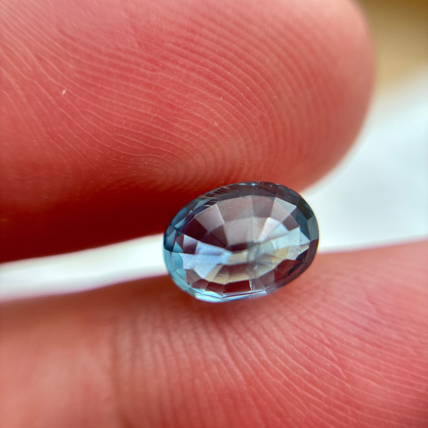 1.77 Oval Cut Steel Blue Sapphire, 8x6mm Loose Gemstone