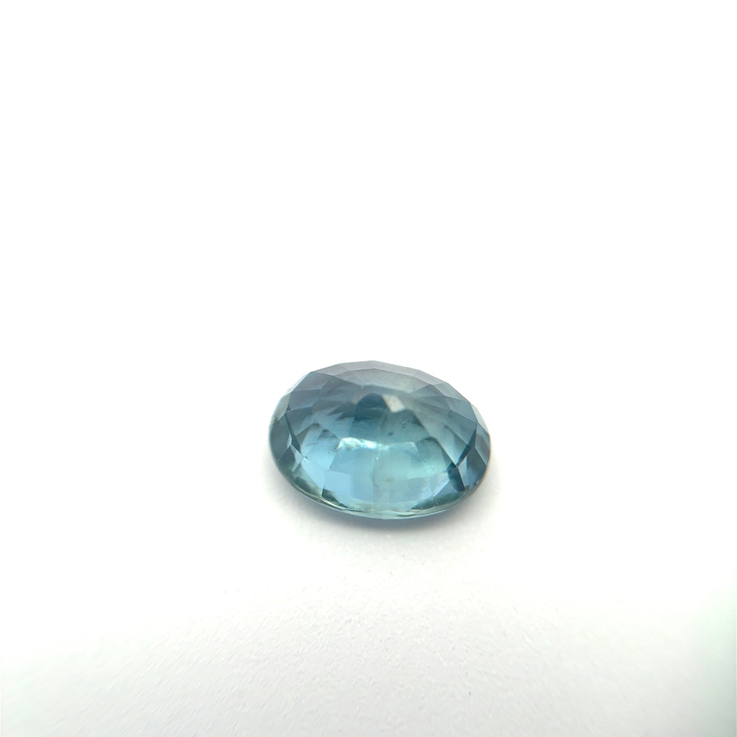 1.77 Oval Cut Steel Blue Sapphire, 8x6mm Loose Gemstone