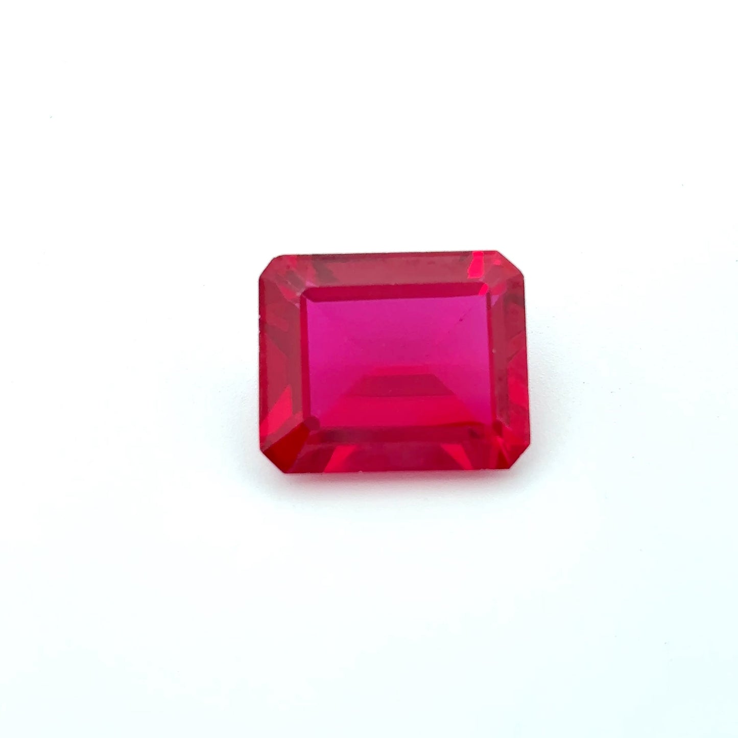 12x10mm Emerald cut Lab Created Ruby, 6.87 carat