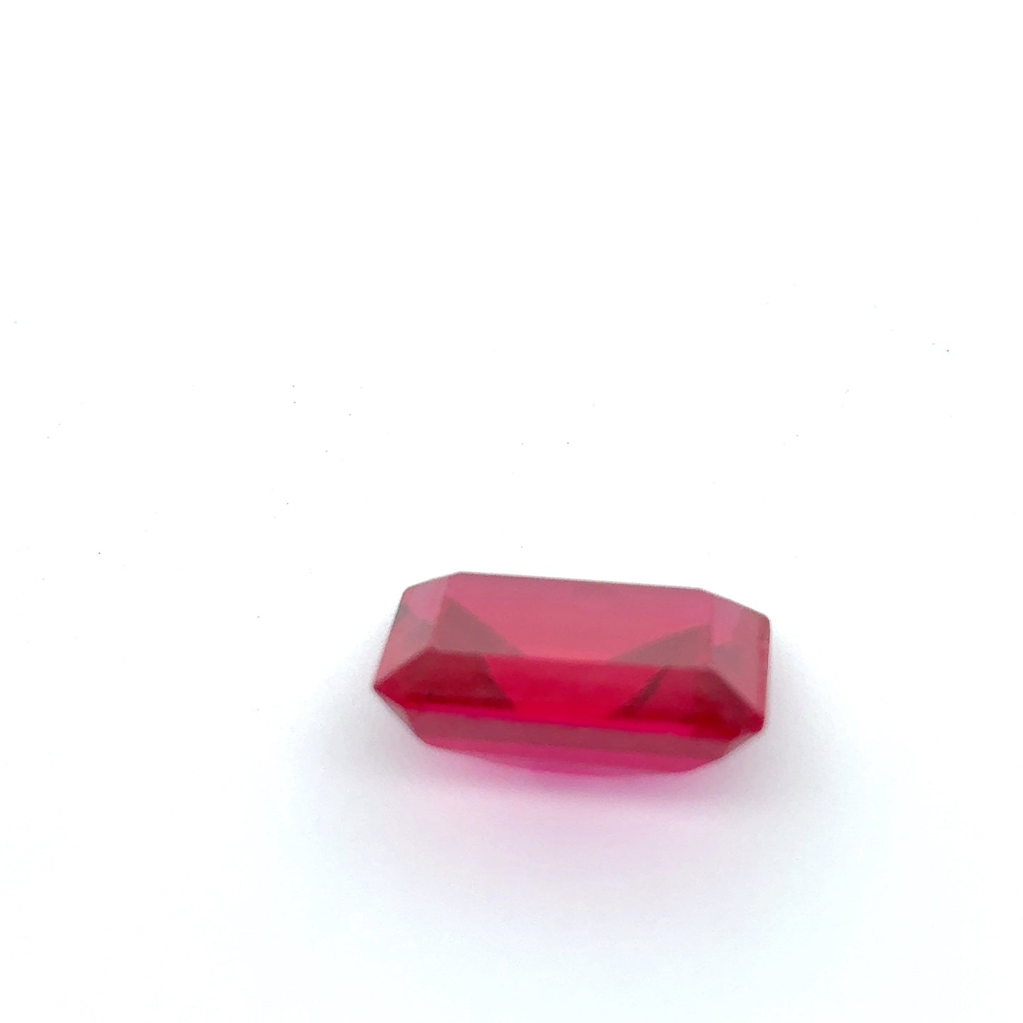 12x10mm Emerald cut Lab Created Ruby, 6.87 carat