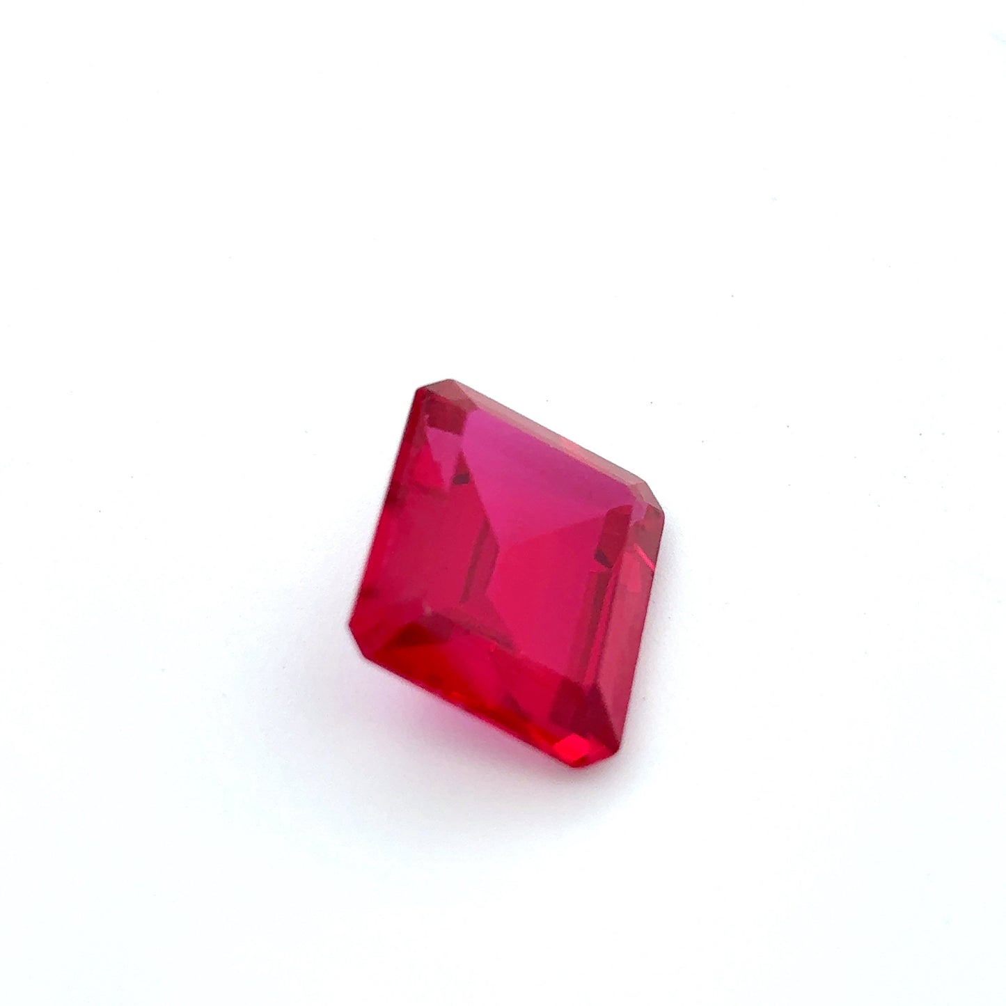 12x10mm Emerald cut Lab Created Ruby, 6.87 carat