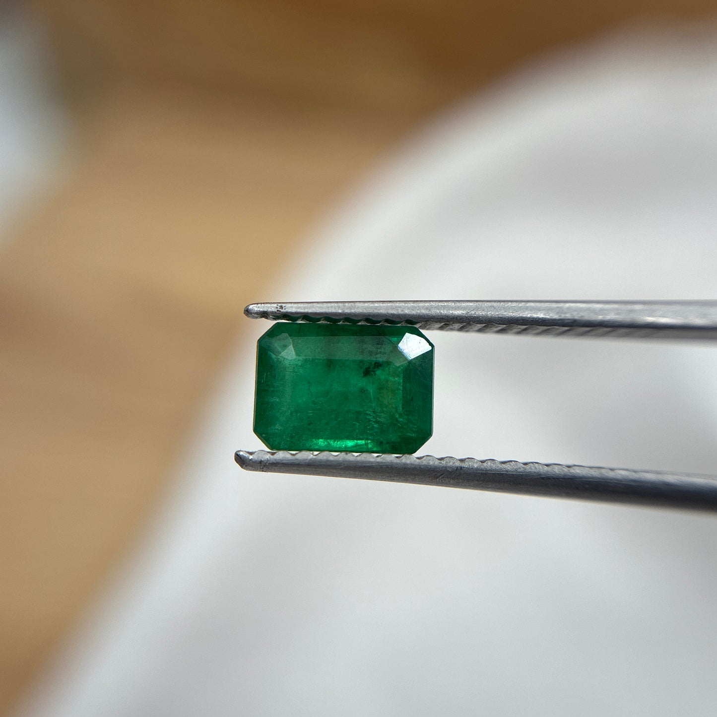 7x5mm Natural Green Emerald, 1 Carat Emerald-Cut