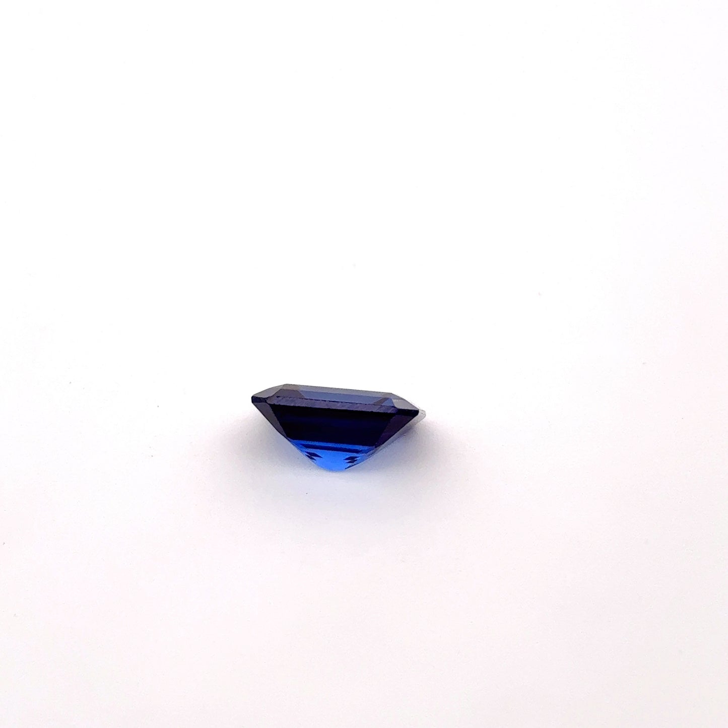 10x8mm Lab Created Blue Sapphire, 3.68 carat Mixed Emerald cut