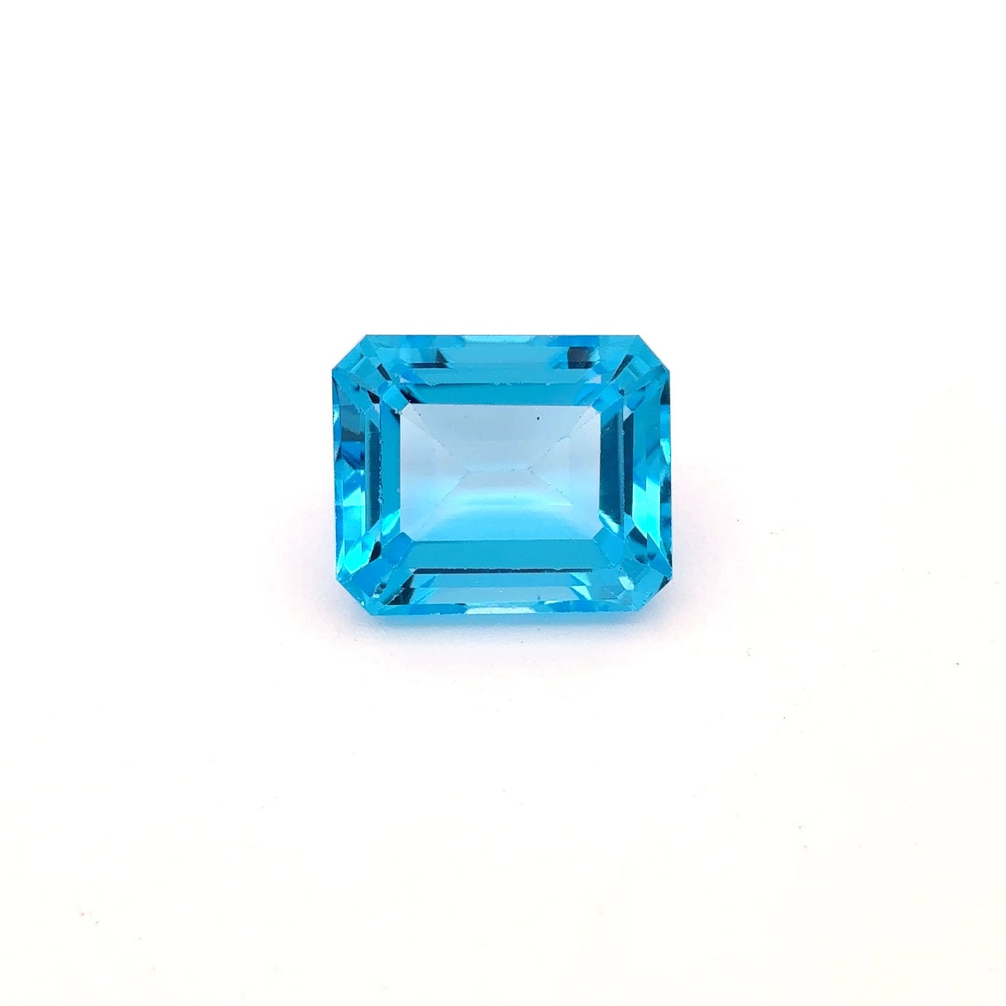 12x10mm Bright Sky Blue Emerald Cut Topaz, 8.71 carat Loose Gem
