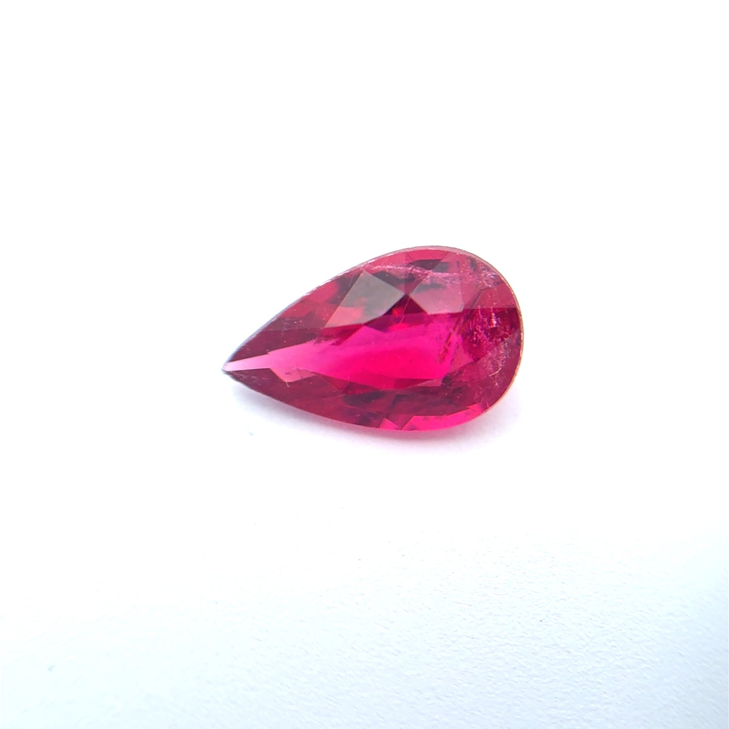 0.63ct Hot Pink Tourmaline, 7.8x4.7mm Pear cut Natural Loose Gemstone
