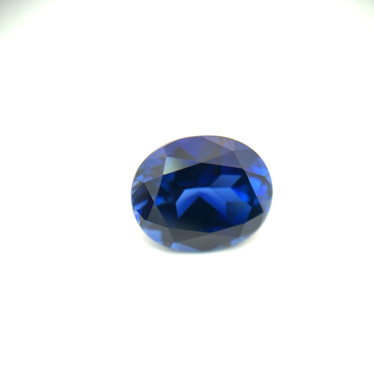 12x10mm Oval Cut Blue Lab Sapphire, 6.69 ct Loose Recycled Gemstone