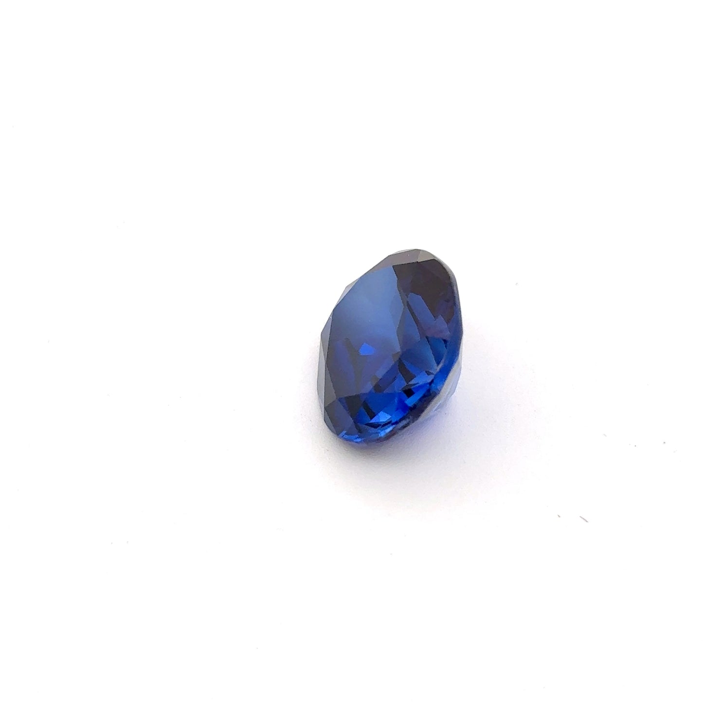 12x10mm Oval Cut Blue Lab Sapphire, 6.69 ct Loose Recycled Gemstone