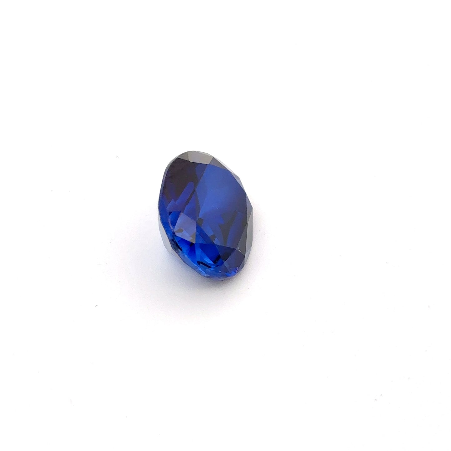 12x10mm Oval Cut Blue Lab Sapphire, 6.69 ct Loose Recycled Gemstone