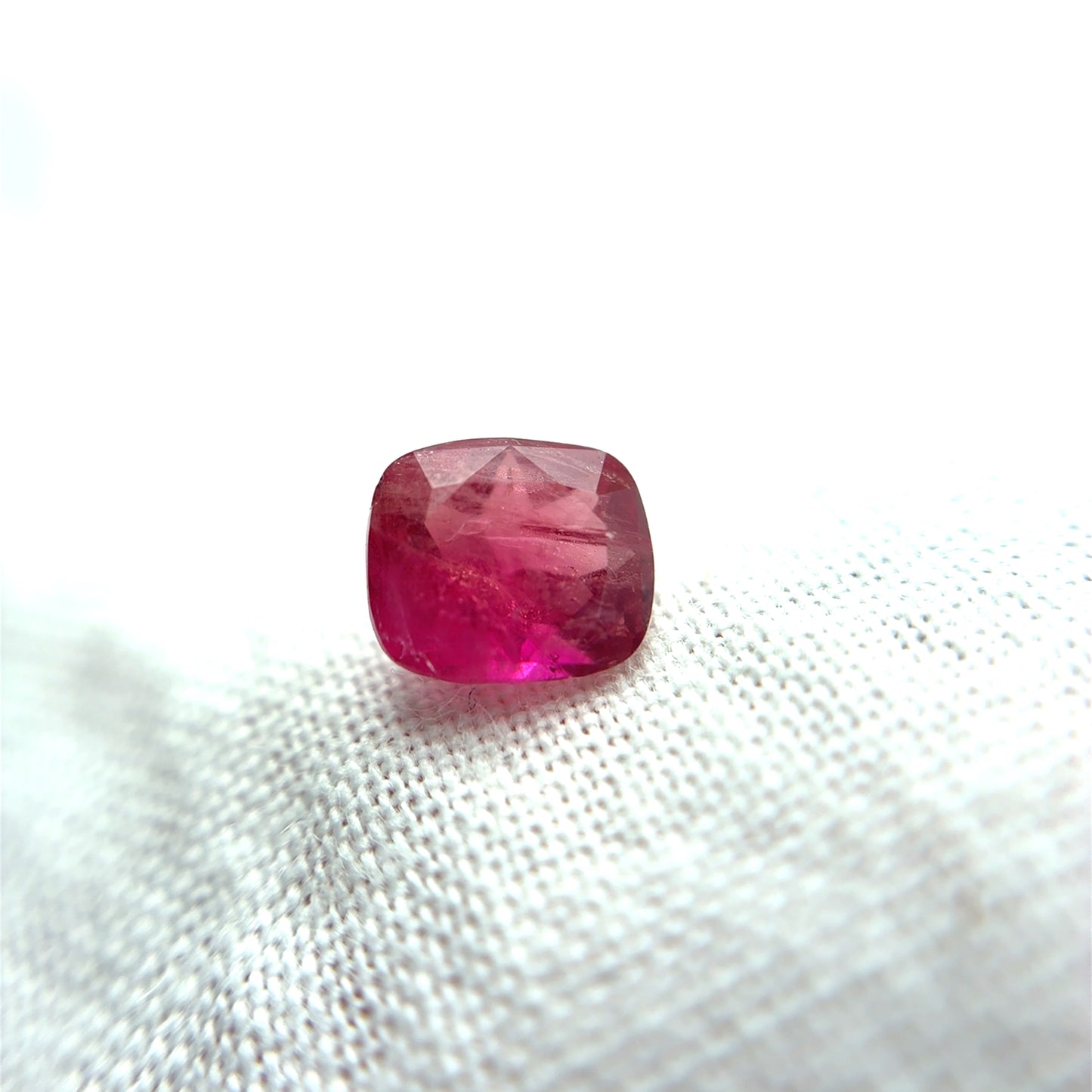 0.54 carat Red Beryl 5.55x4.7mm Cushion Cut Natural Utah Bixbite