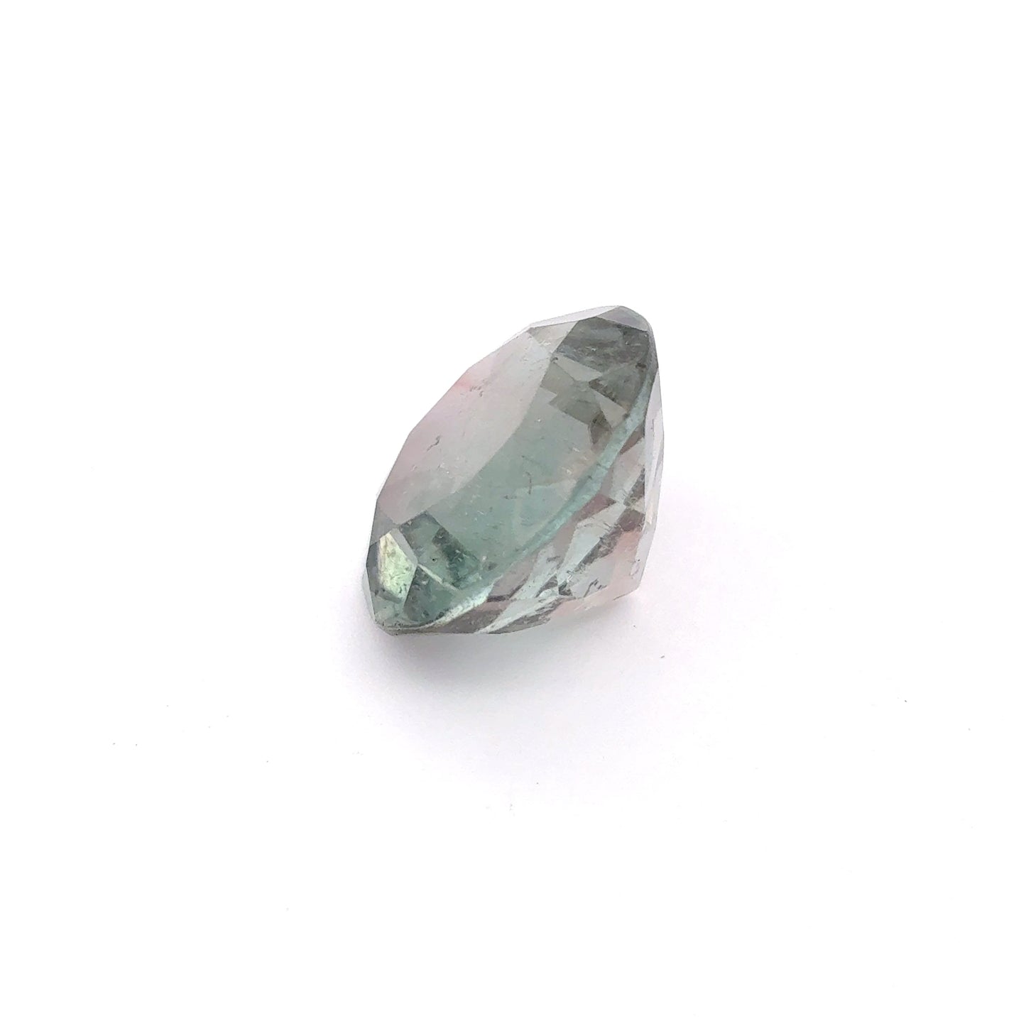 15mm Pinkish Green Tourmaline 12 carat Round Cut