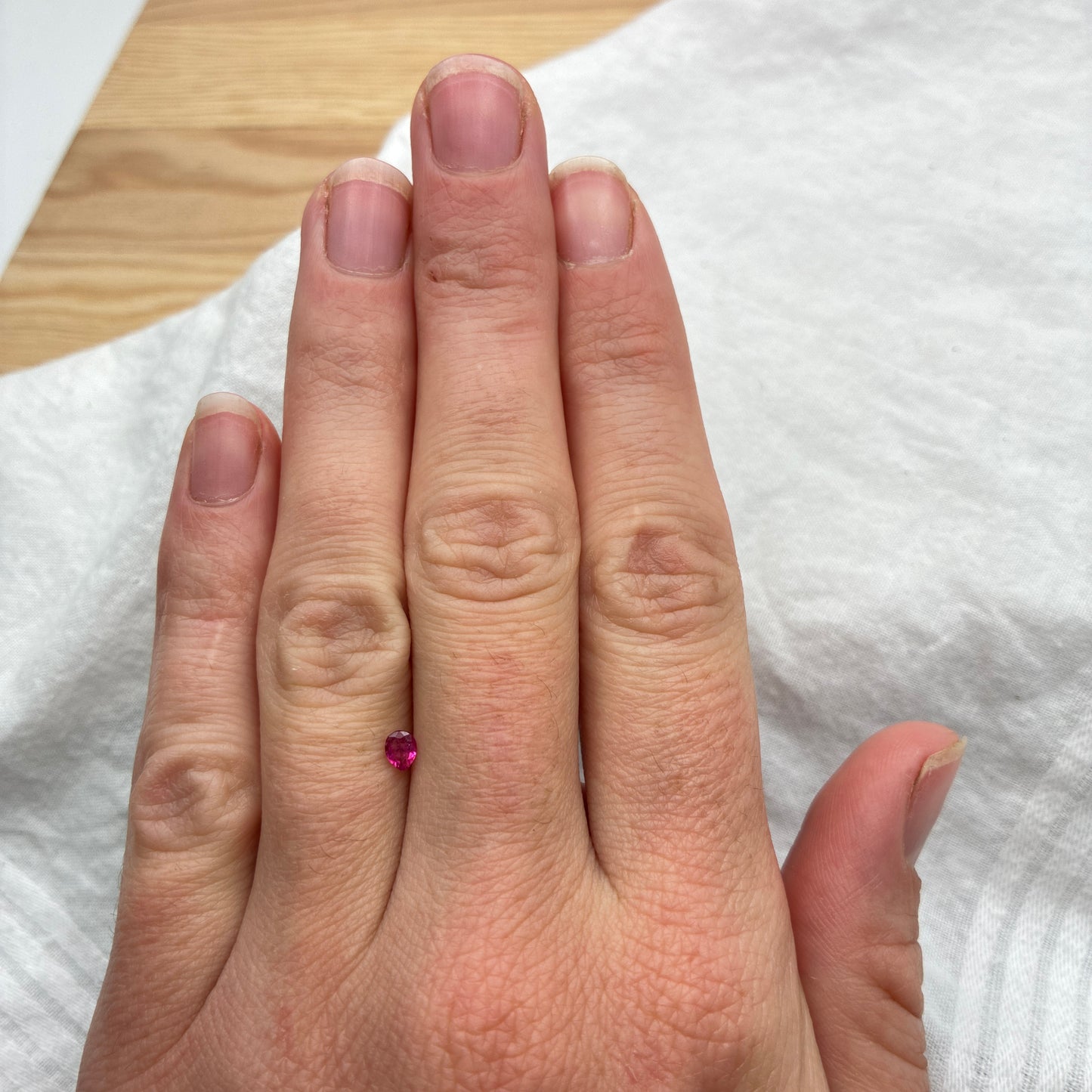 0.15 carat Red Beryl 4x3mm Pear Cut Natural Utah Bixbite