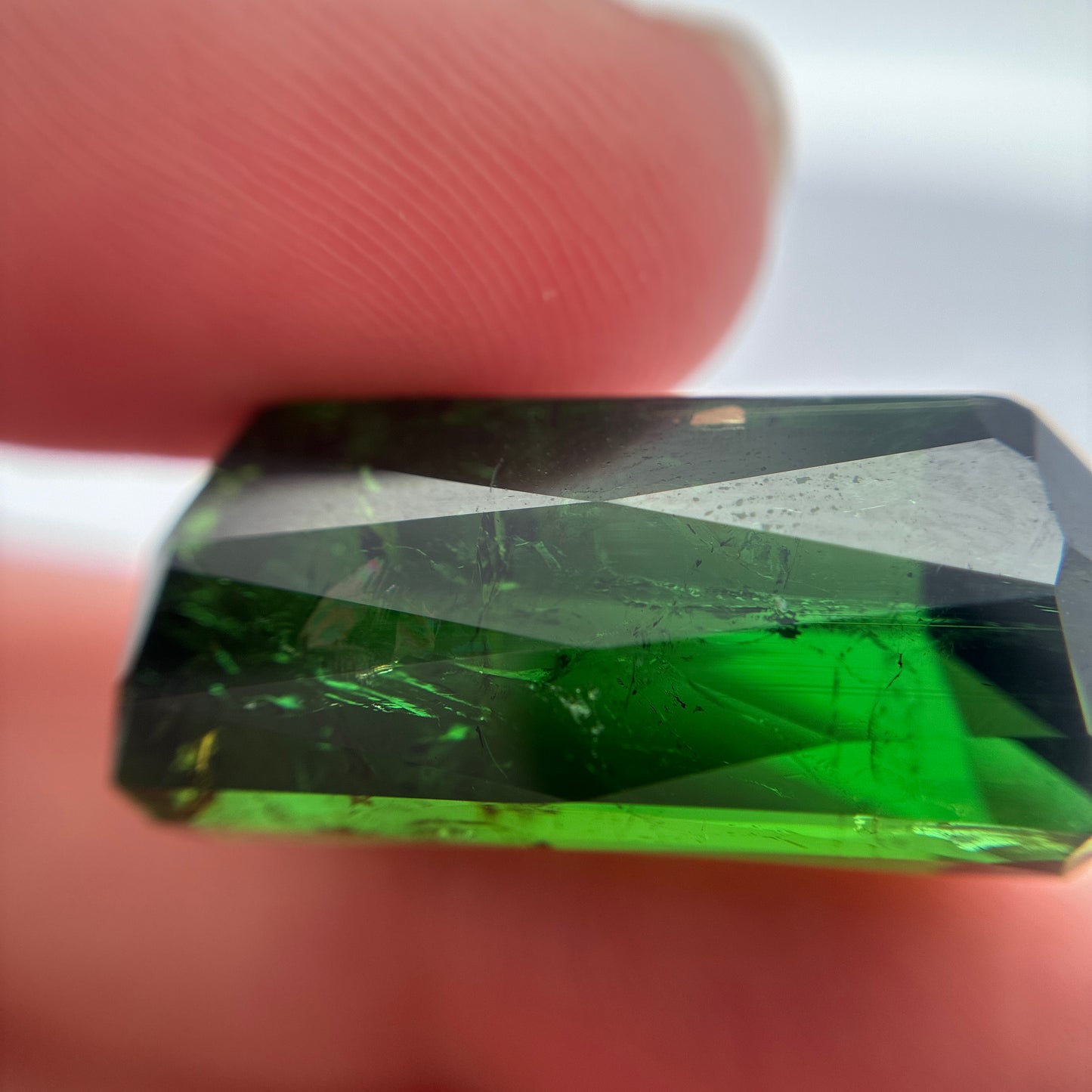 23x12.65mm Green Tourmaline 28 carat Emerald Cut