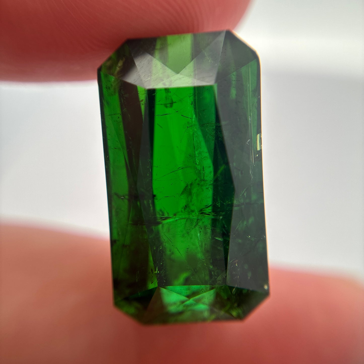 23x12.65mm Green Tourmaline 28 carat Emerald Cut