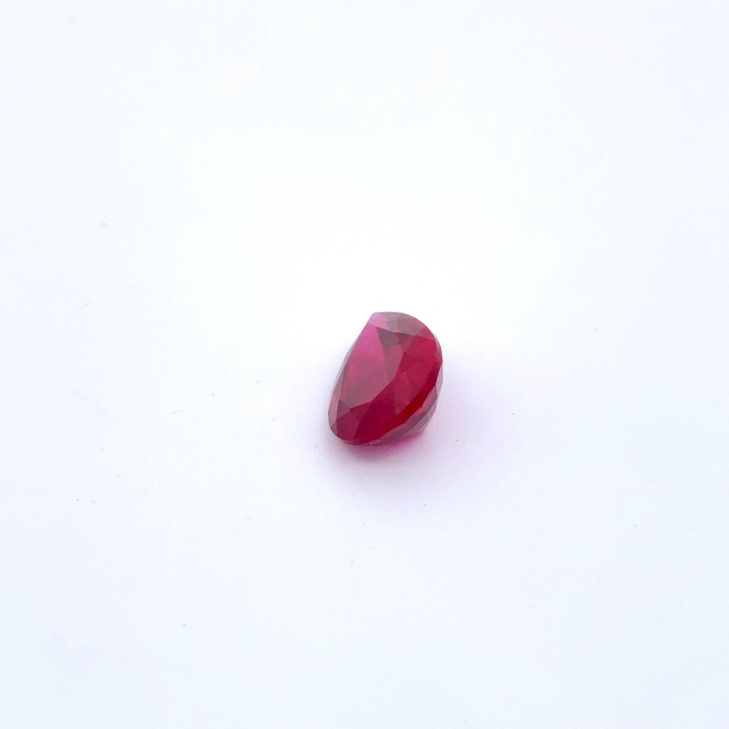 GIA 10x7mm Flux Lab Grown Ruby Pear Cut 2.45 carat