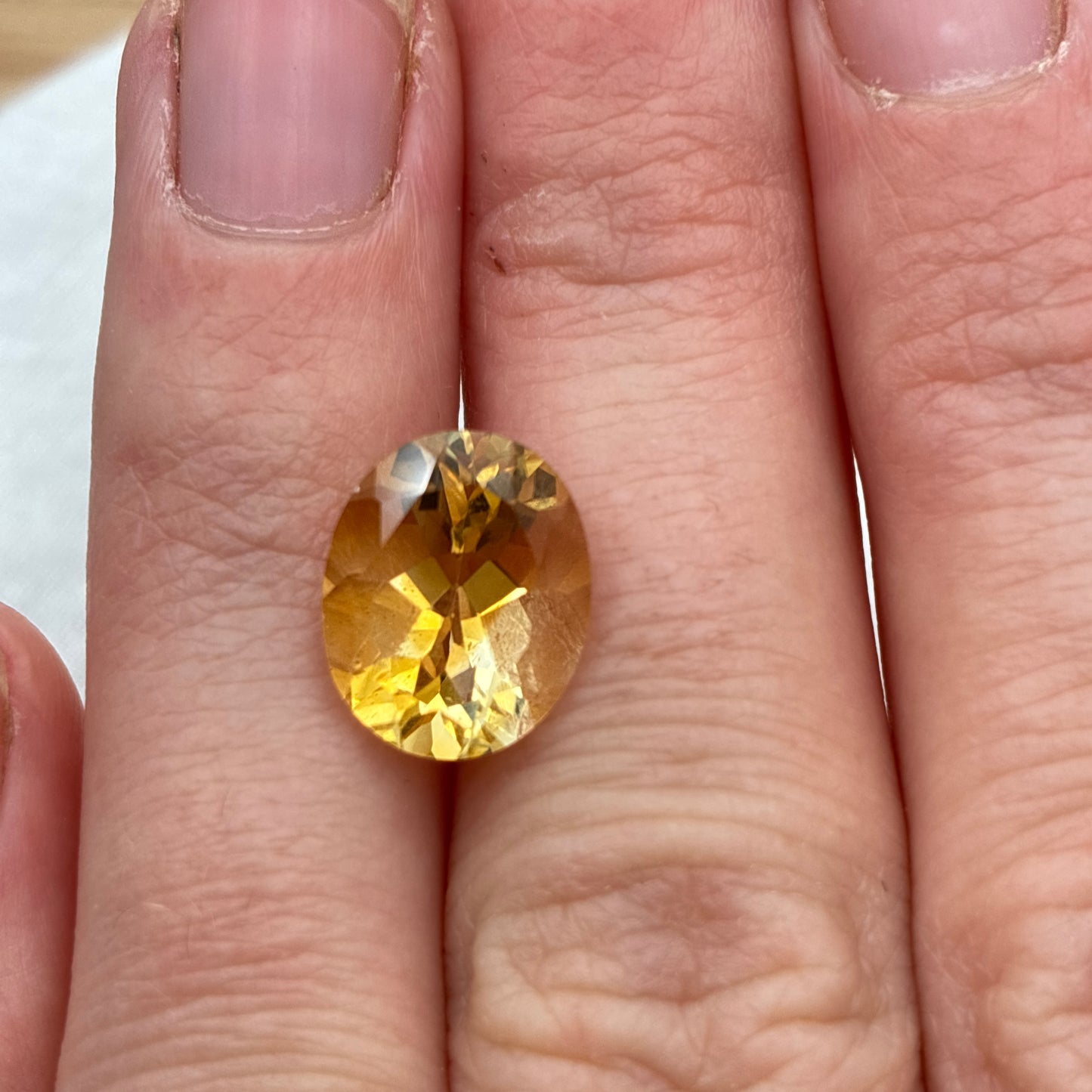 12x10mm Yellow Citrine 4.44 carat Oval Cut