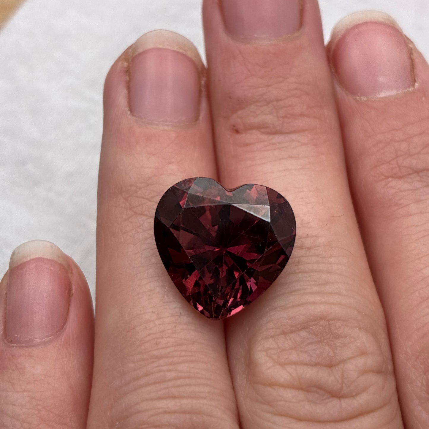 15mm Purple Tourmaline 12.68 carat Heart Cut