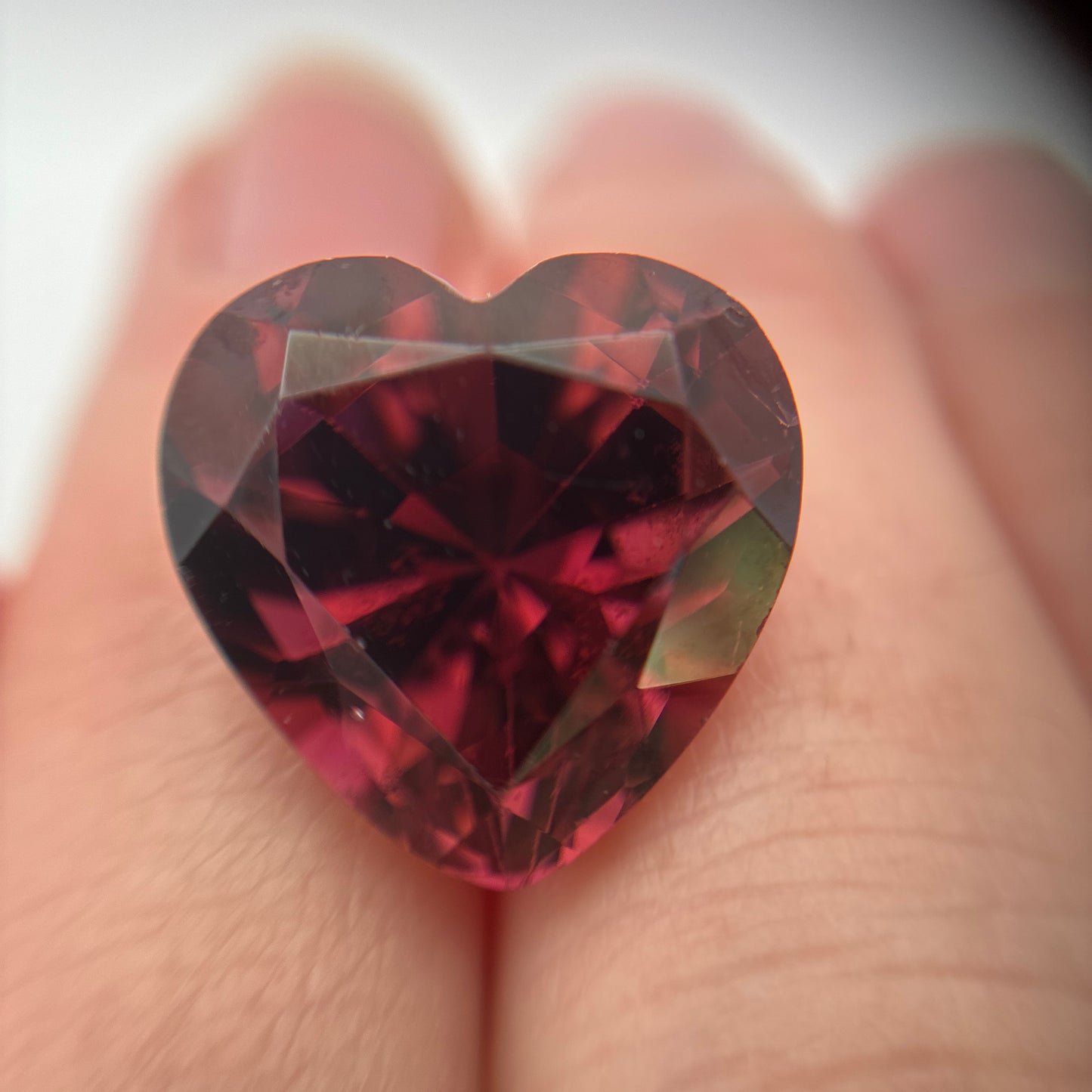 15mm Purple Tourmaline 12.68 carat Heart Cut