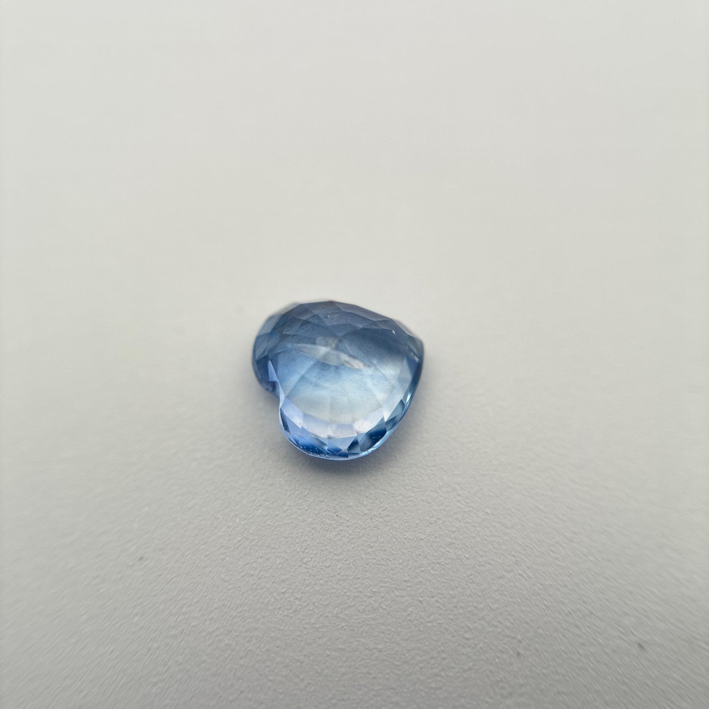 5.8mm Light Blue Sapphire, 0.87ct, Heart cut Loose Gem
