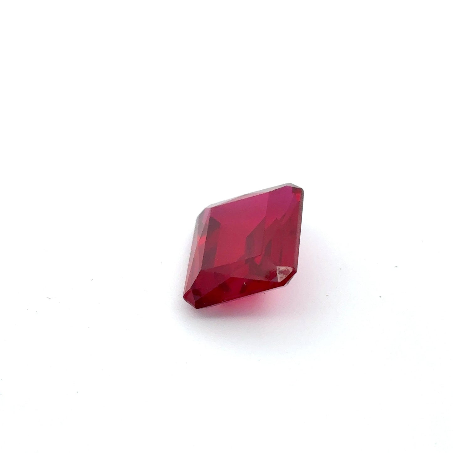 12x10mm Dark Red Lab Ruby, 7.26ct Recycled Gemstone