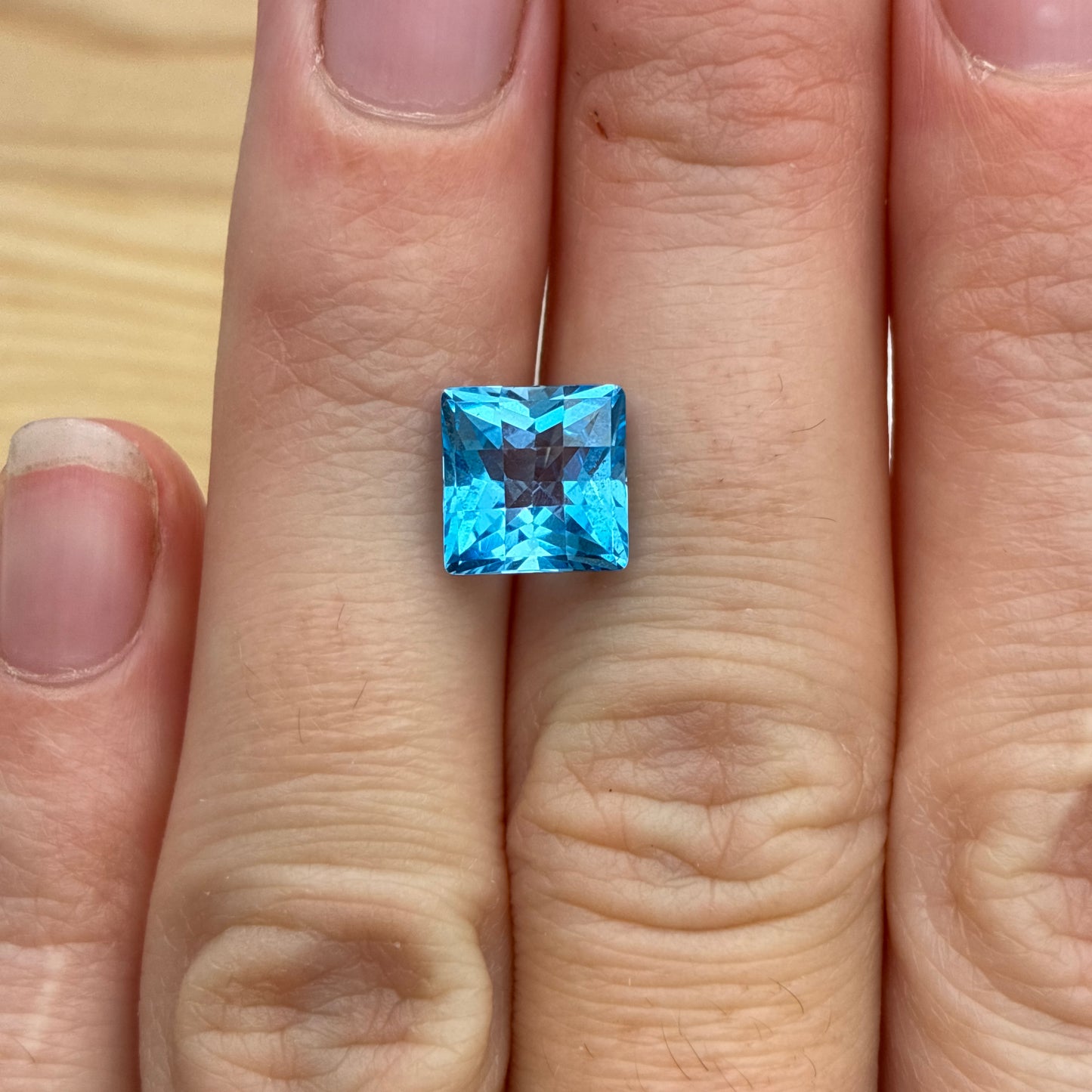 8mm Square Sky-Blue Topaz, 3.78ct