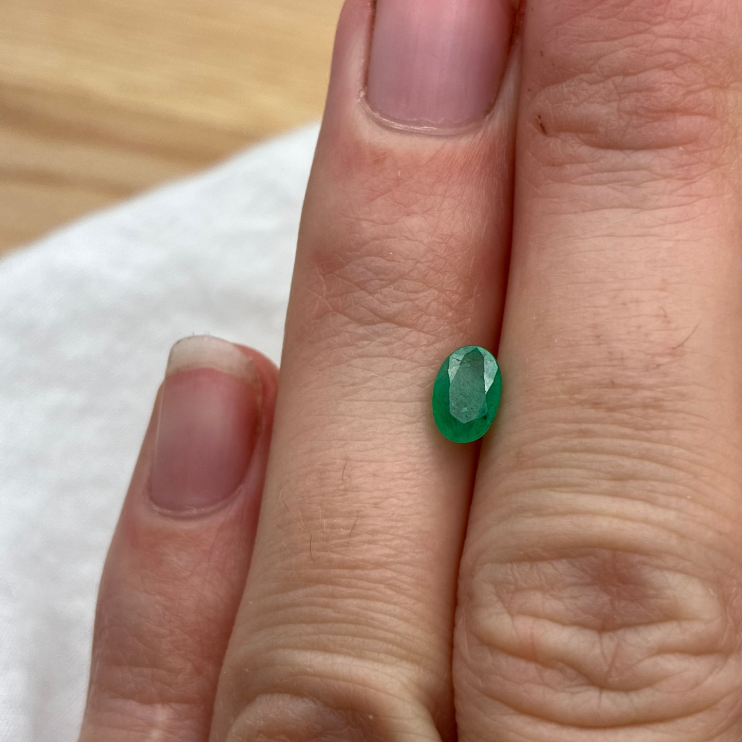 6x4mm Light Green Emerald, 0.42ct Loose Gemstone