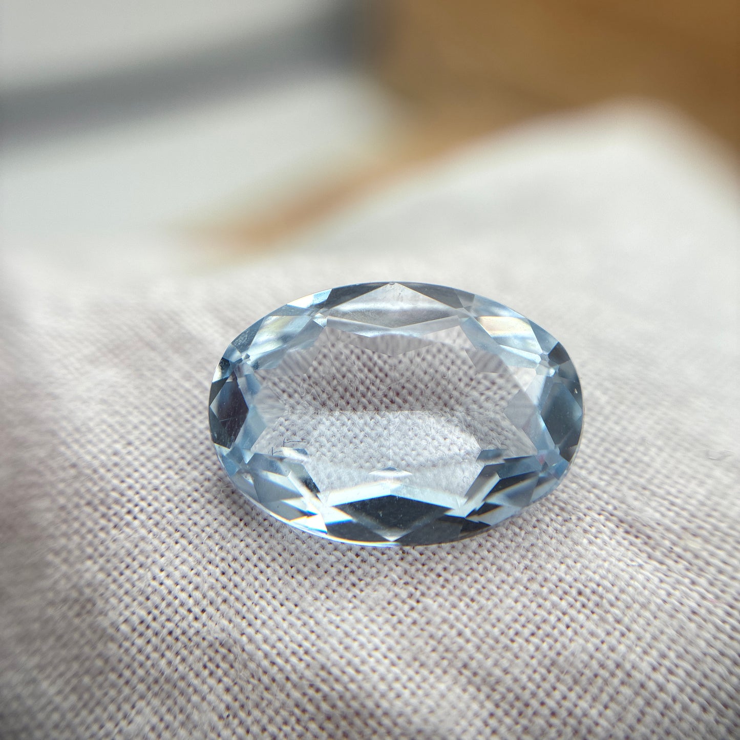 14x10mm Light Blue Lab Spinel, 6ct Recycled Gem