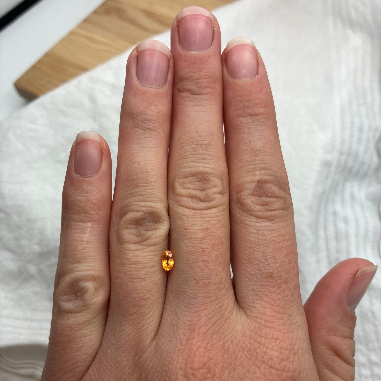 ONE 5x3mm Orange Spessartite Garnet Oval Cut