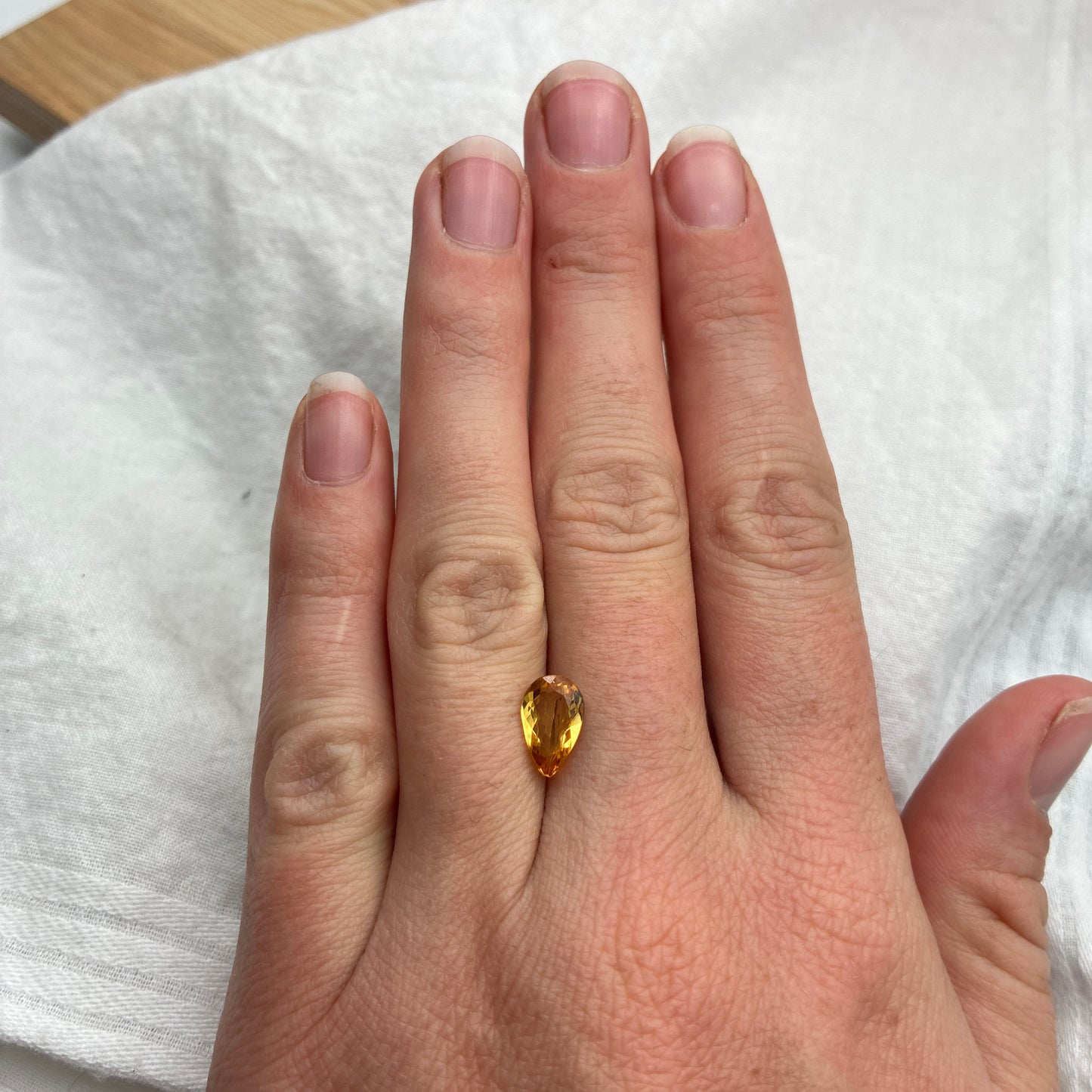 1.7 carat Imperial Topaz 10x6.3mm Pear Cut
