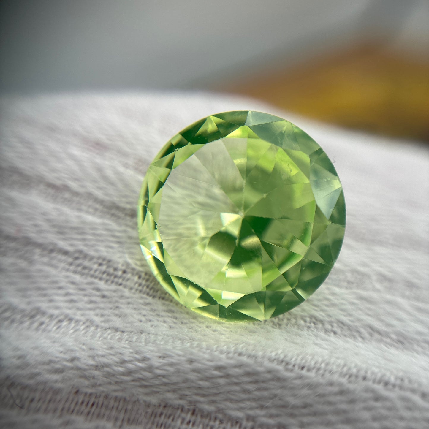 15mm Green Lab Spinel 10.67 carat Round Cut