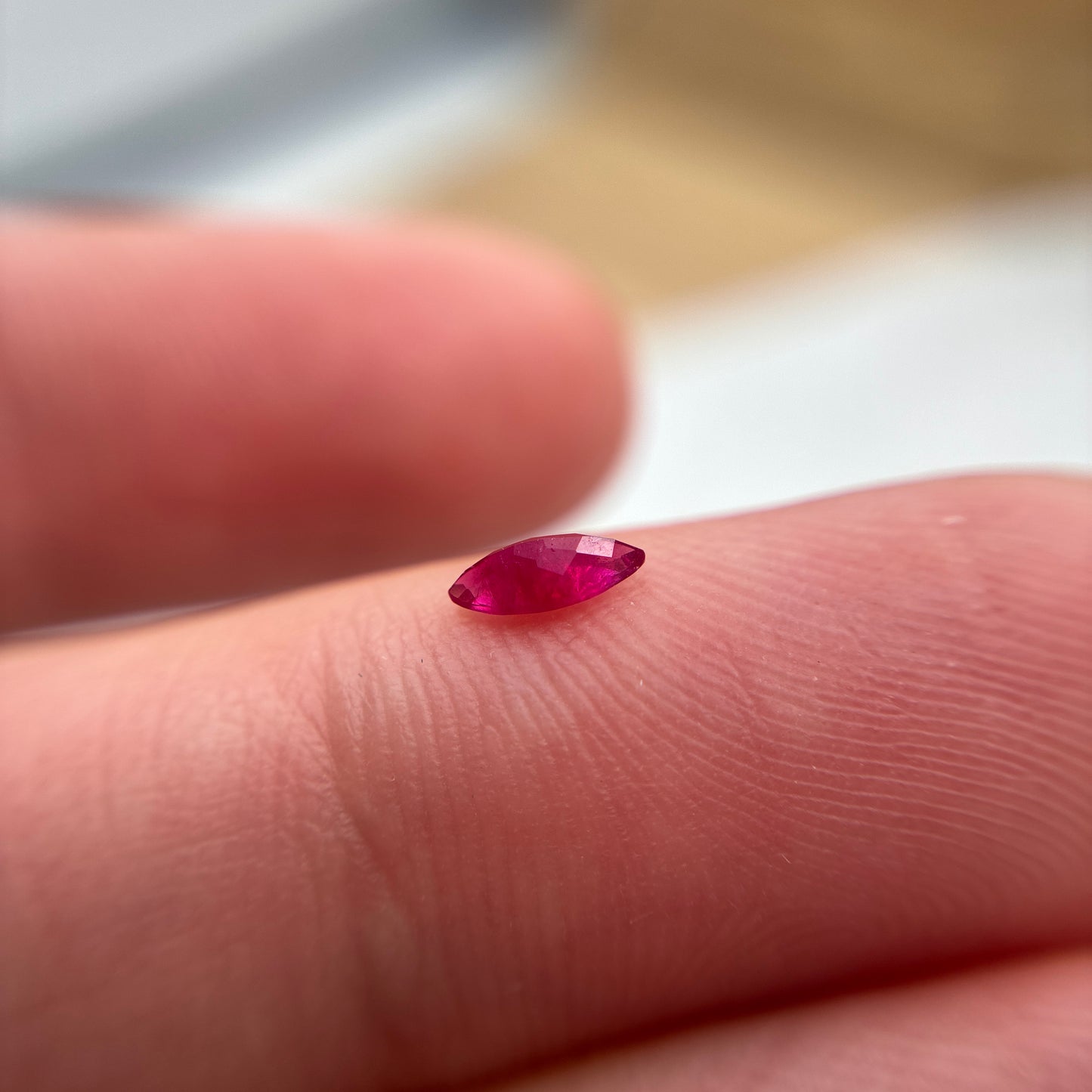 0.14 carat Red Beryl 5.55x2.6mm Marquise Cut, Natural Utah Red Beryl, Bixbite