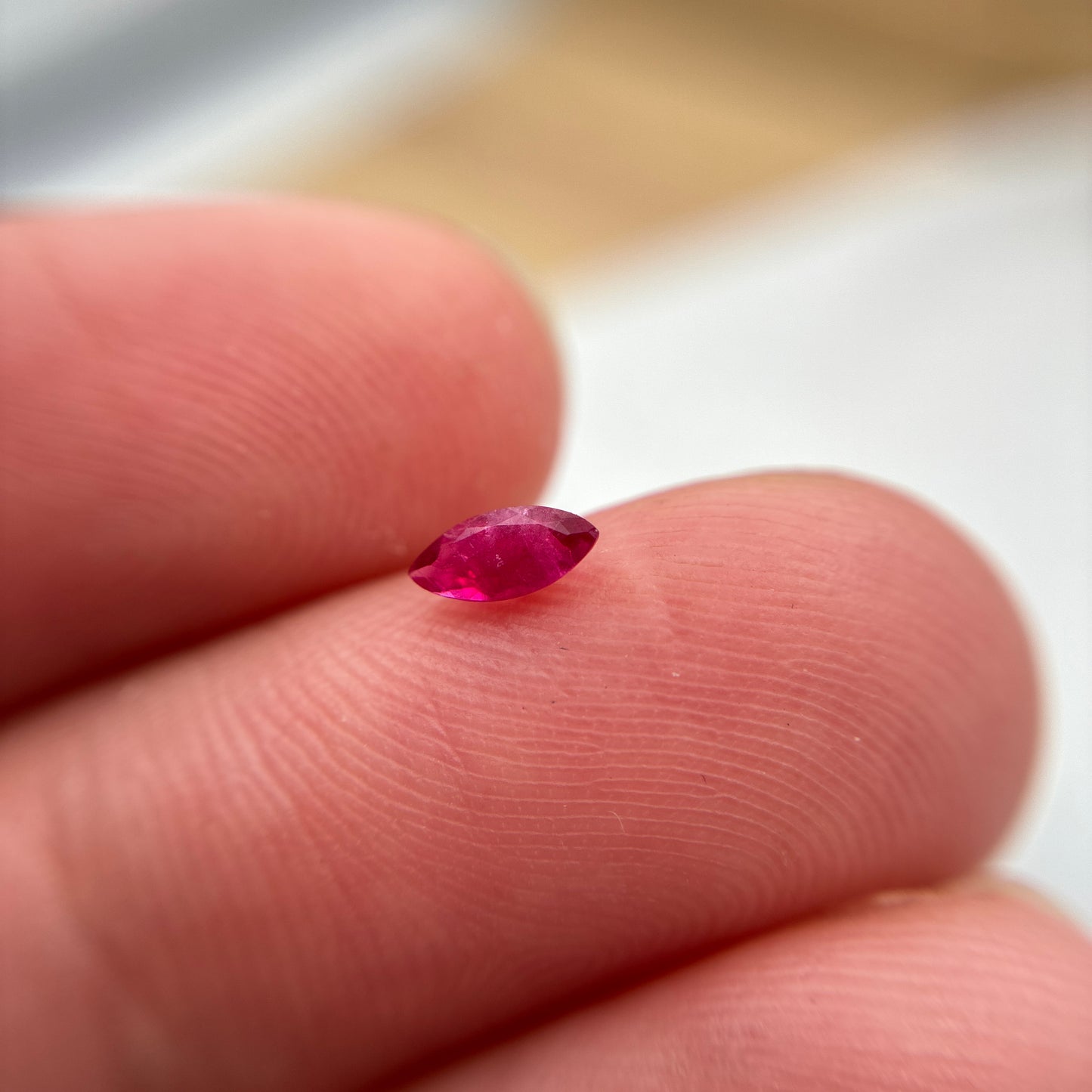 0.14 carat Red Beryl 5.55x2.6mm Marquise Cut, Natural Utah Red Beryl, Bixbite