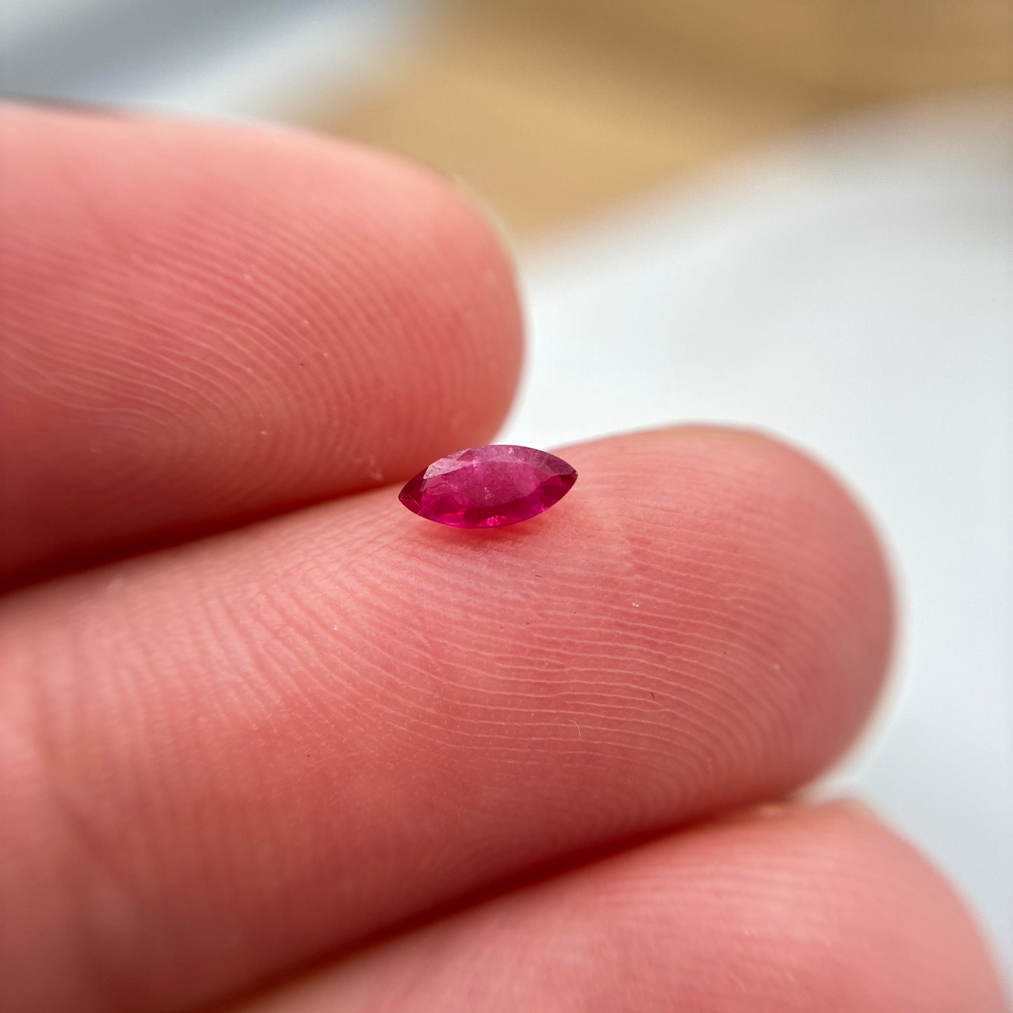 0.14 carat Red Beryl 5.55x2.6mm Marquise Cut, Natural Utah Red Beryl, Bixbite