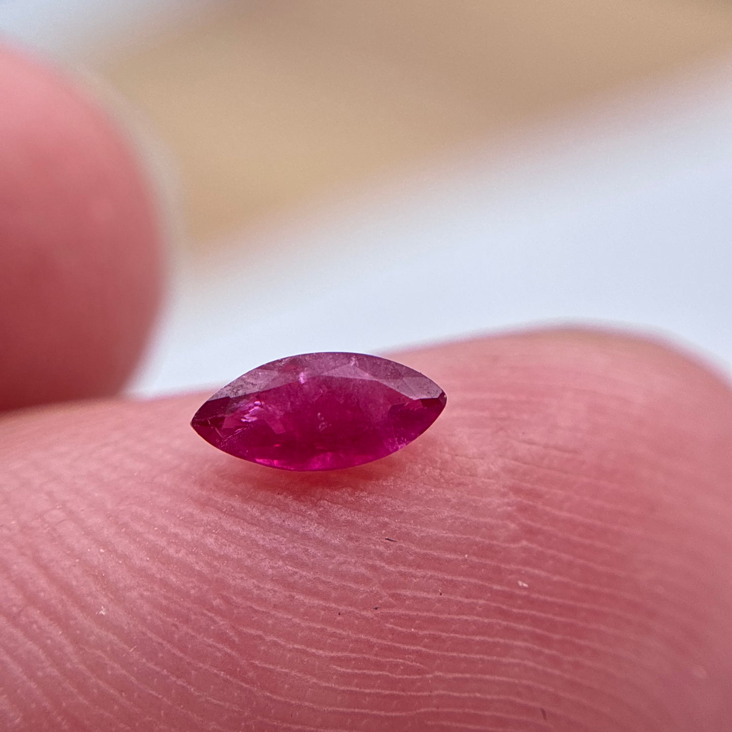 0.14 carat Red Beryl 5.55x2.6mm Marquise Cut, Natural Utah Red Beryl, Bixbite