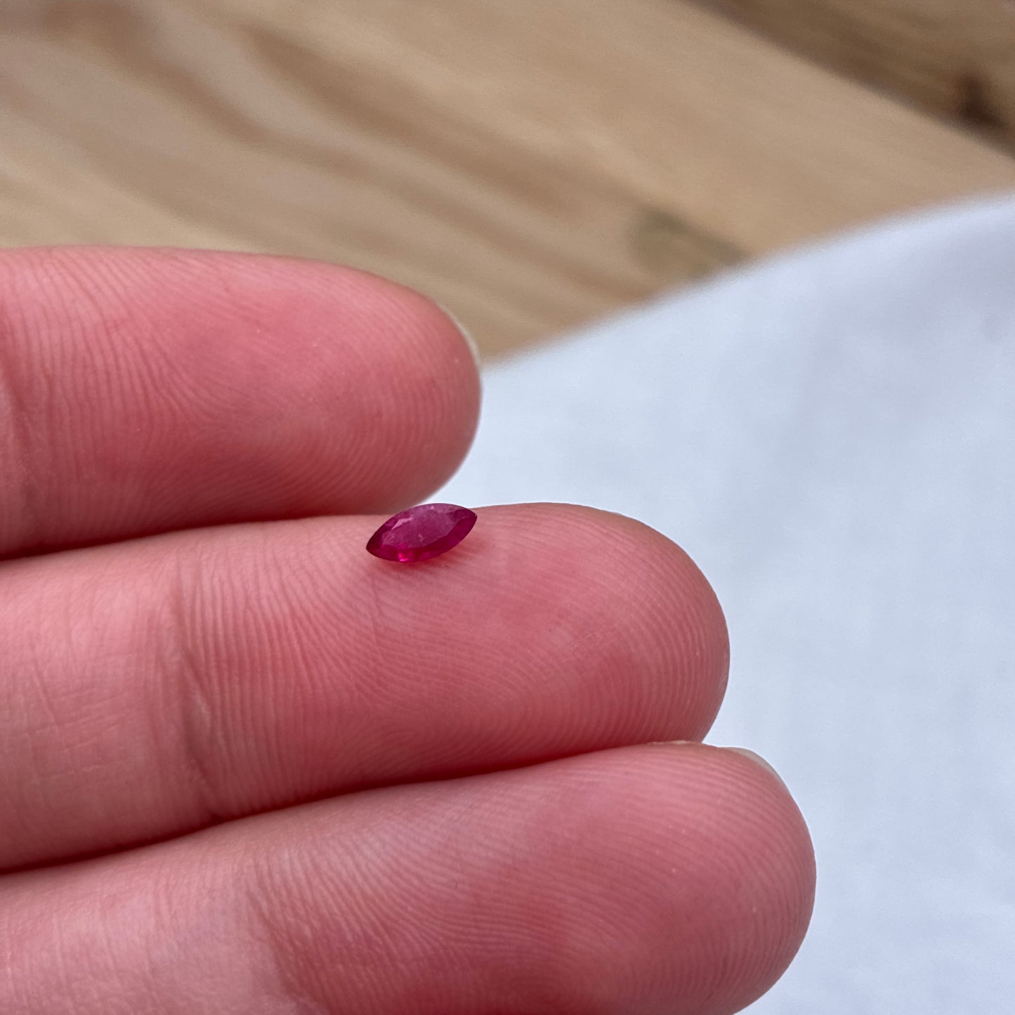 0.14 carat Red Beryl 5.55x2.6mm Marquise Cut, Natural Utah Red Beryl, Bixbite