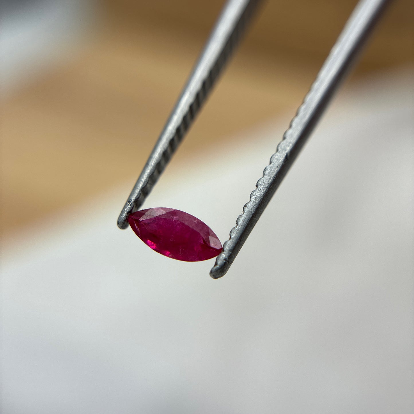 0.14 carat Red Beryl 5.55x2.6mm Marquise Cut, Natural Utah Red Beryl, Bixbite