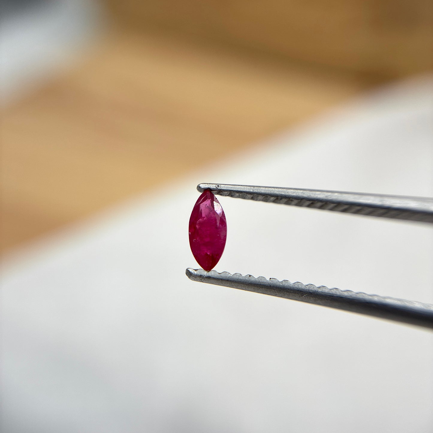 0.14 carat Red Beryl 5.55x2.6mm Marquise Cut, Natural Utah Red Beryl, Bixbite