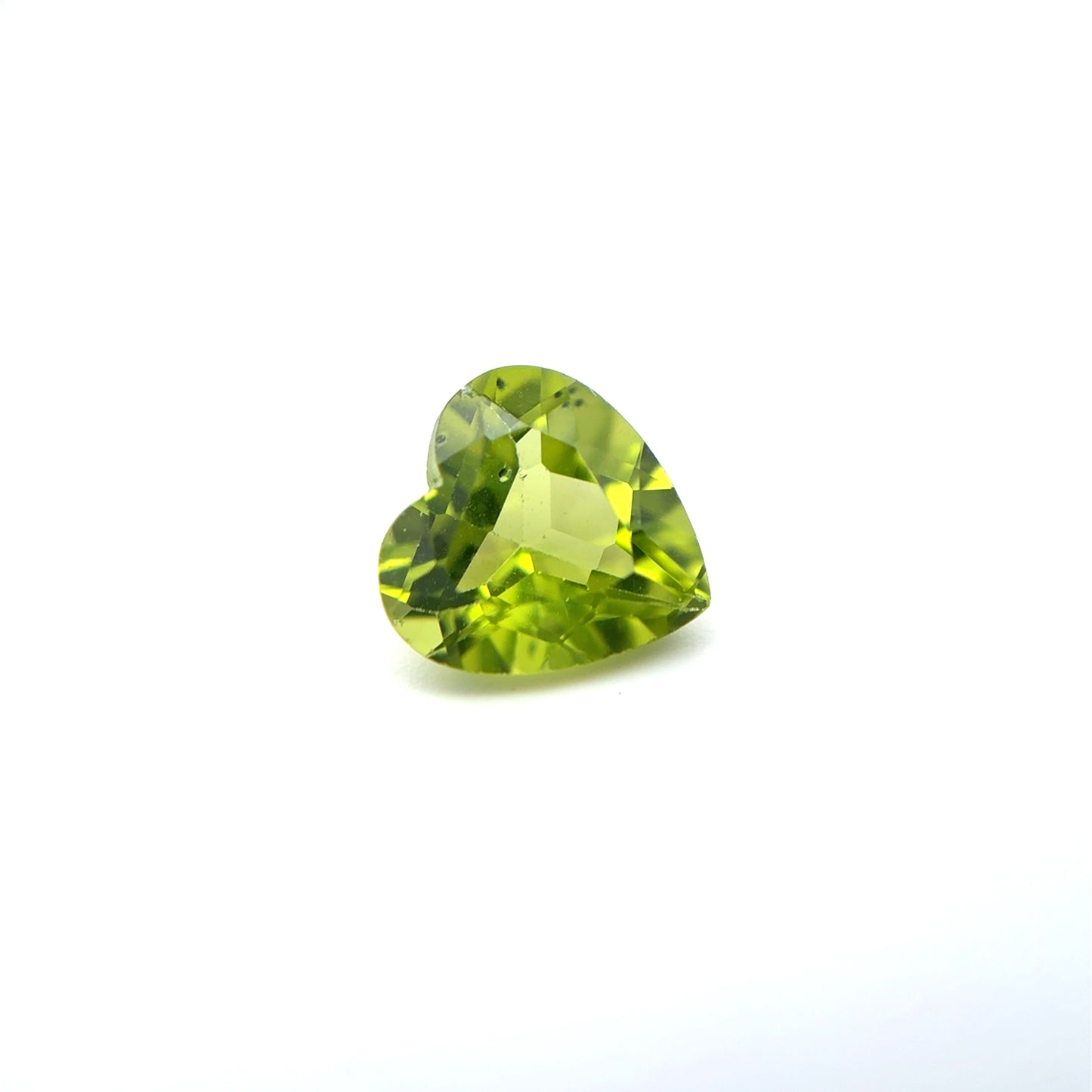 7mm Peridot 1 carat Heart Cut