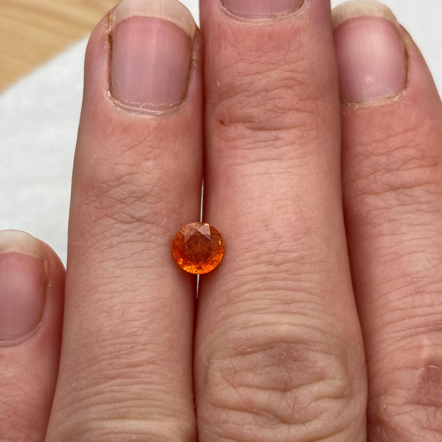 1 carat Orange Spessartite Garnet 5.5mm Round Cut