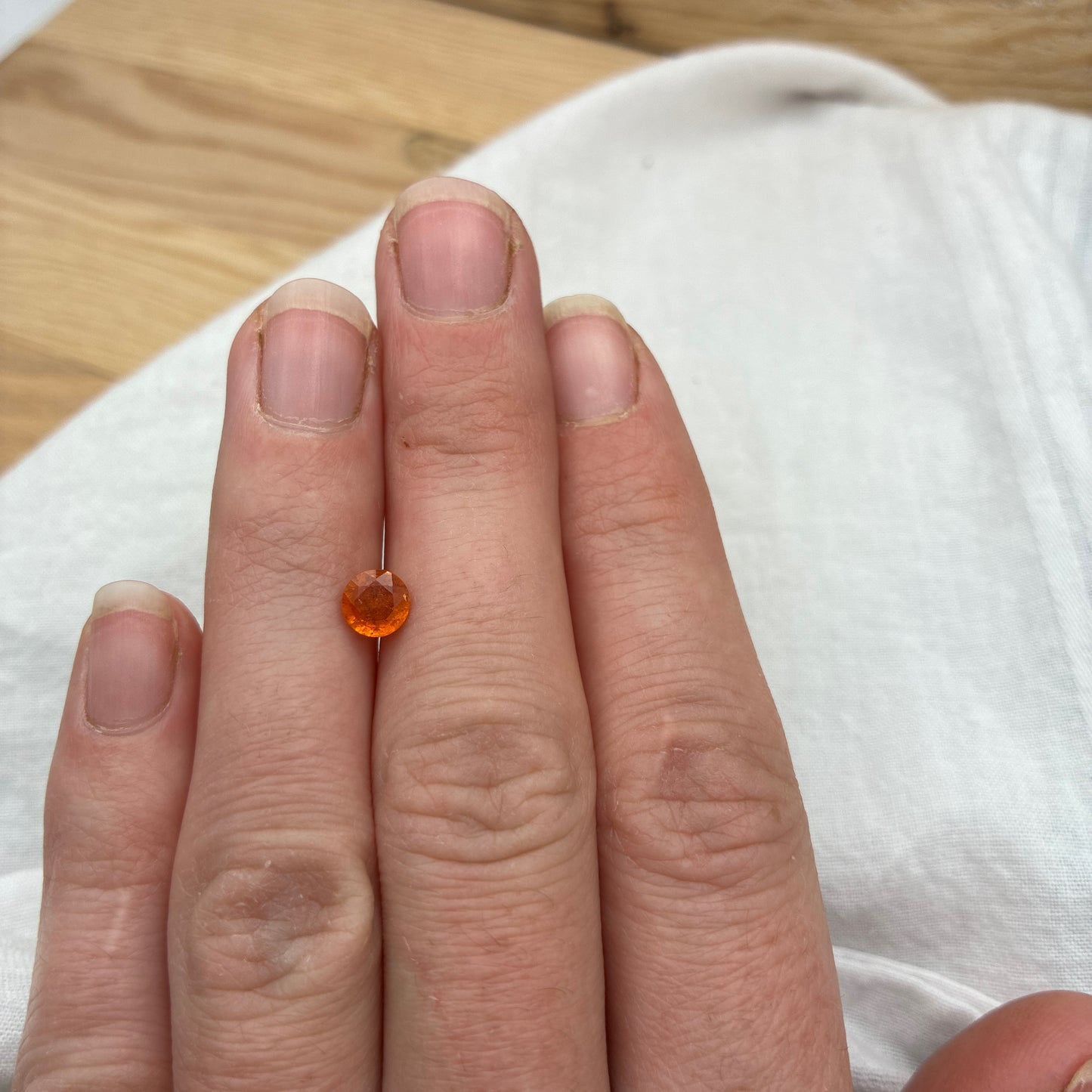 1 carat Orange Spessartite Garnet 5.5mm Round Cut
