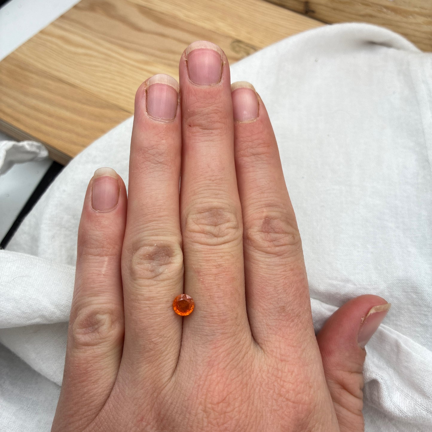 1 carat Orange Spessartite Garnet 5.5mm Round Cut