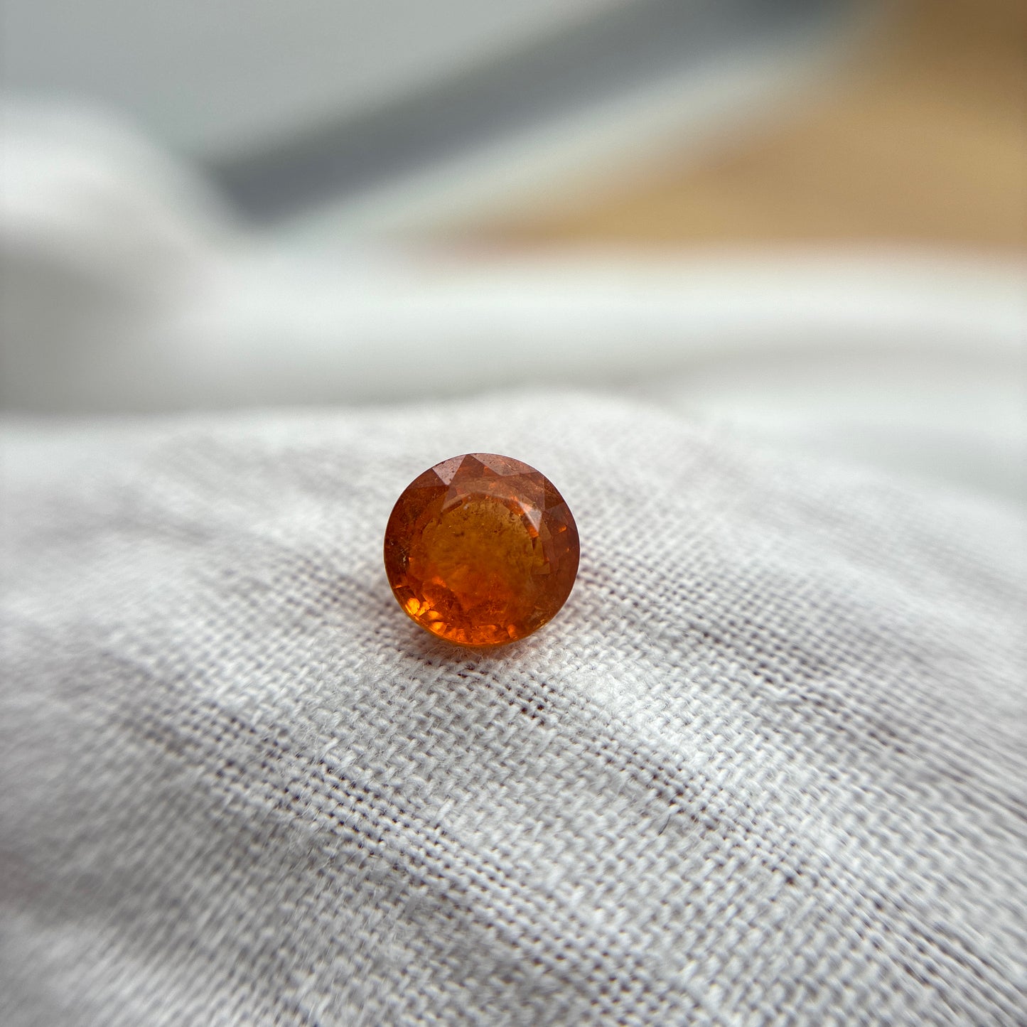 1 carat Orange Spessartite Garnet 5.5mm Round Cut