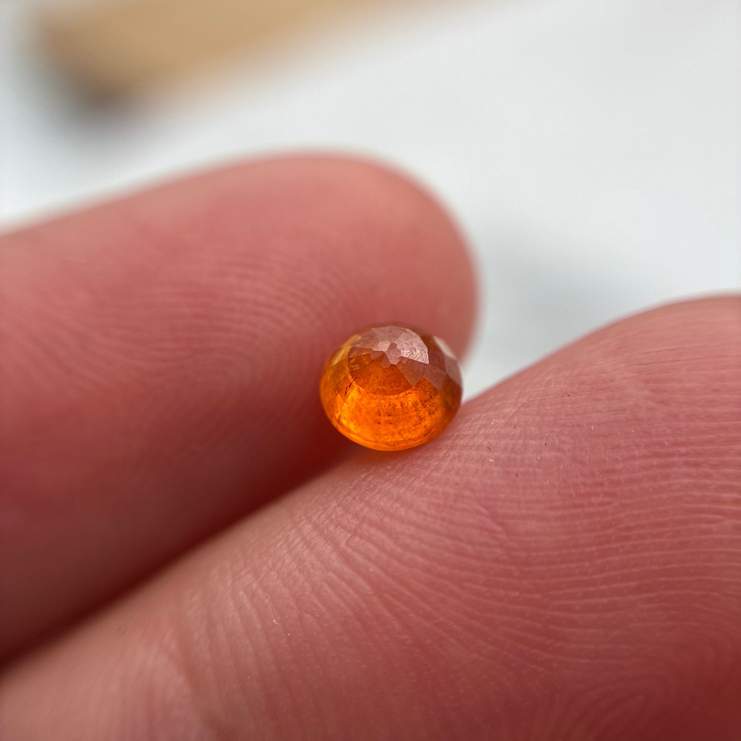 1 carat Orange Spessartite Garnet 5.5mm Round Cut
