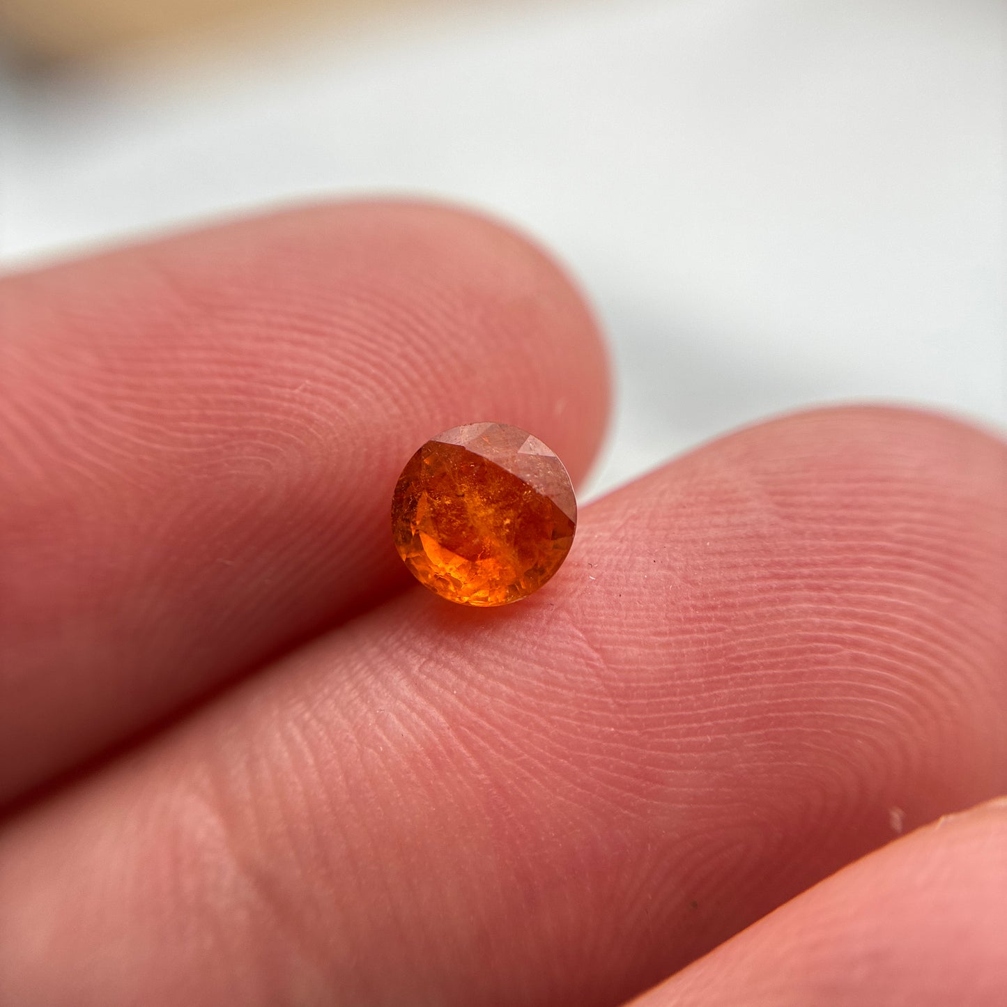 1 carat Orange Spessartite Garnet 5.5mm Round Cut