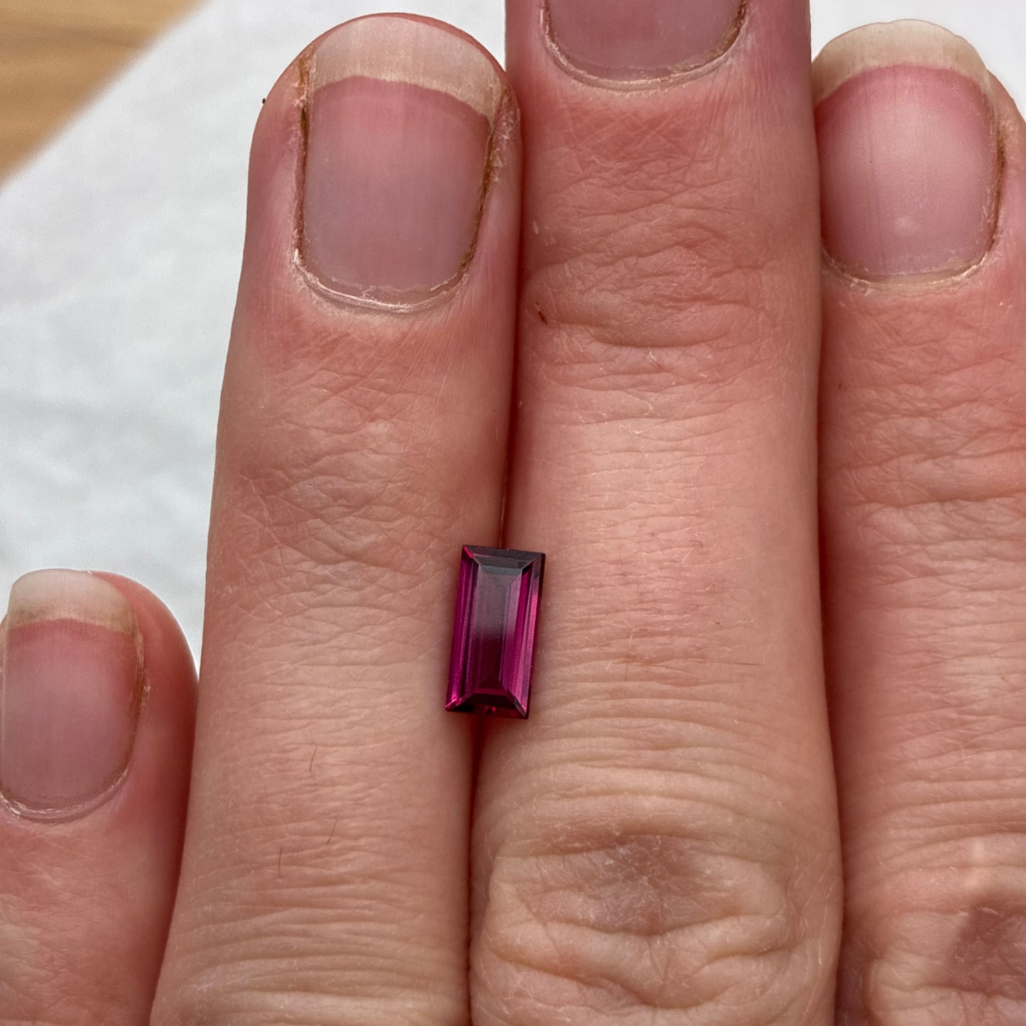 8x4mm Purple Rhodolite Garnet 1 Carat Baguette Cut