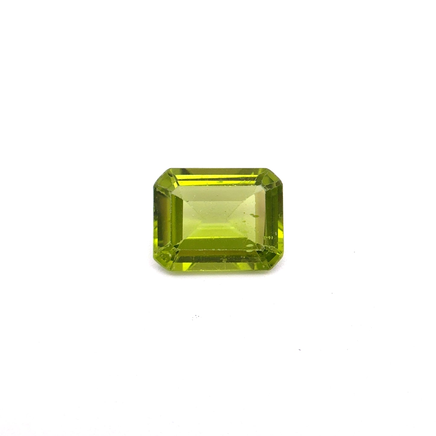3 carat Green Peridot 10x8mm Emerald Cut
