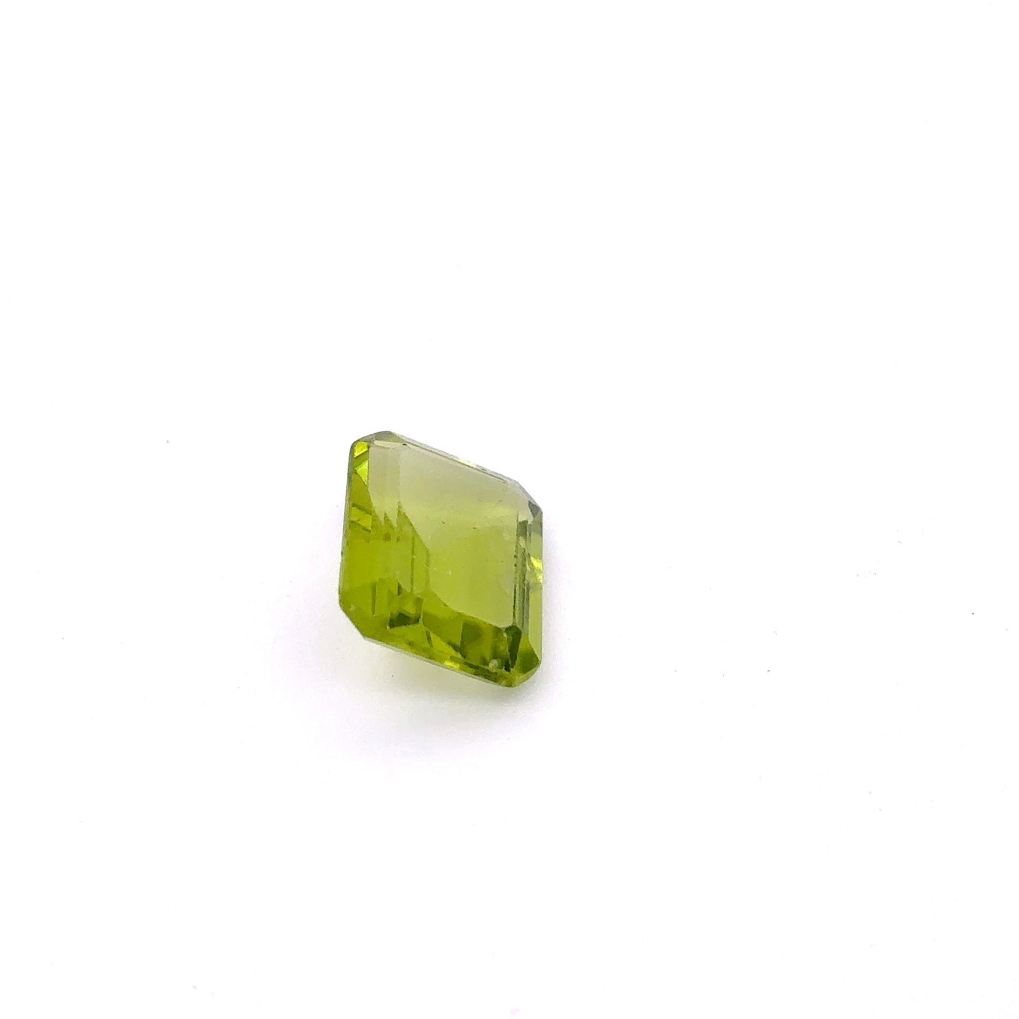 3 carat Green Peridot 10x8mm Emerald Cut
