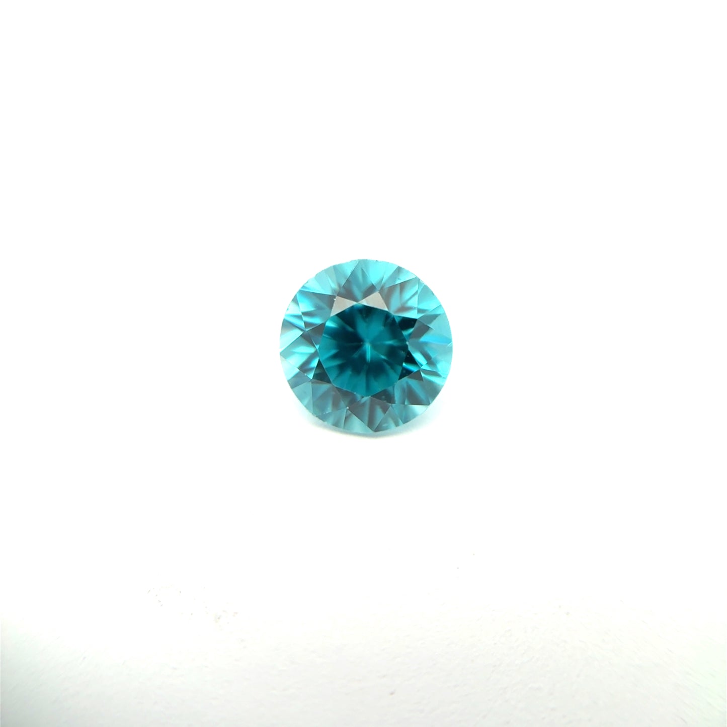 6.5mm Blue Zircon 1.63 carat Round Cut