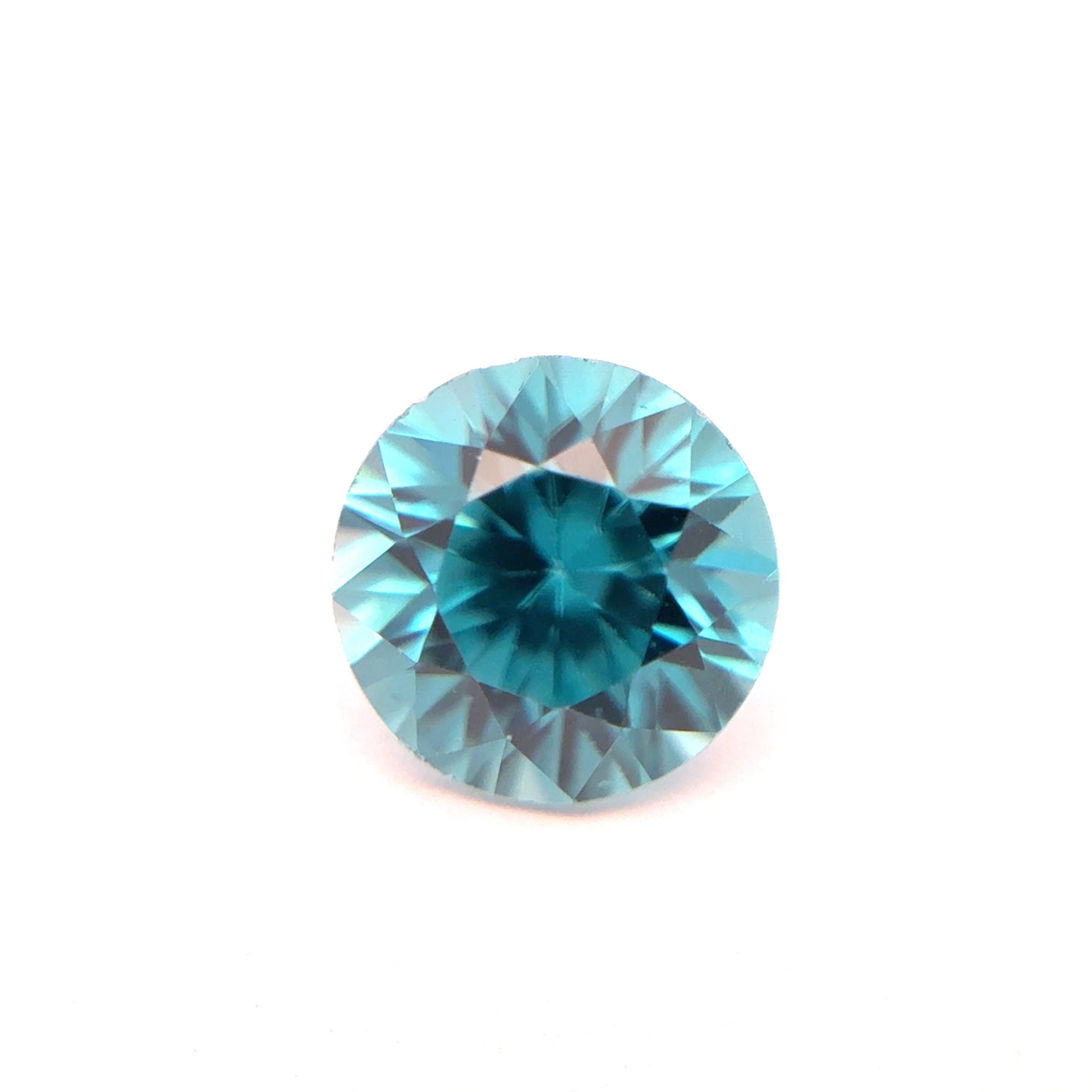 6.5mm Blue Zircon 1.63 carat Round Cut