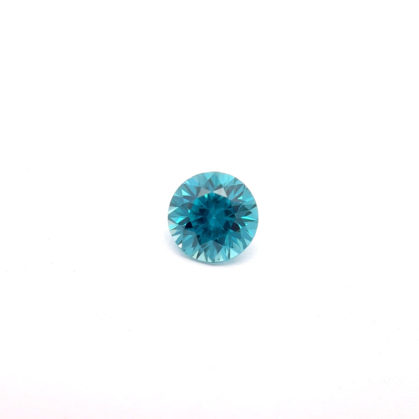 6.5mm Blue Zircon 1.63 carat Round Cut