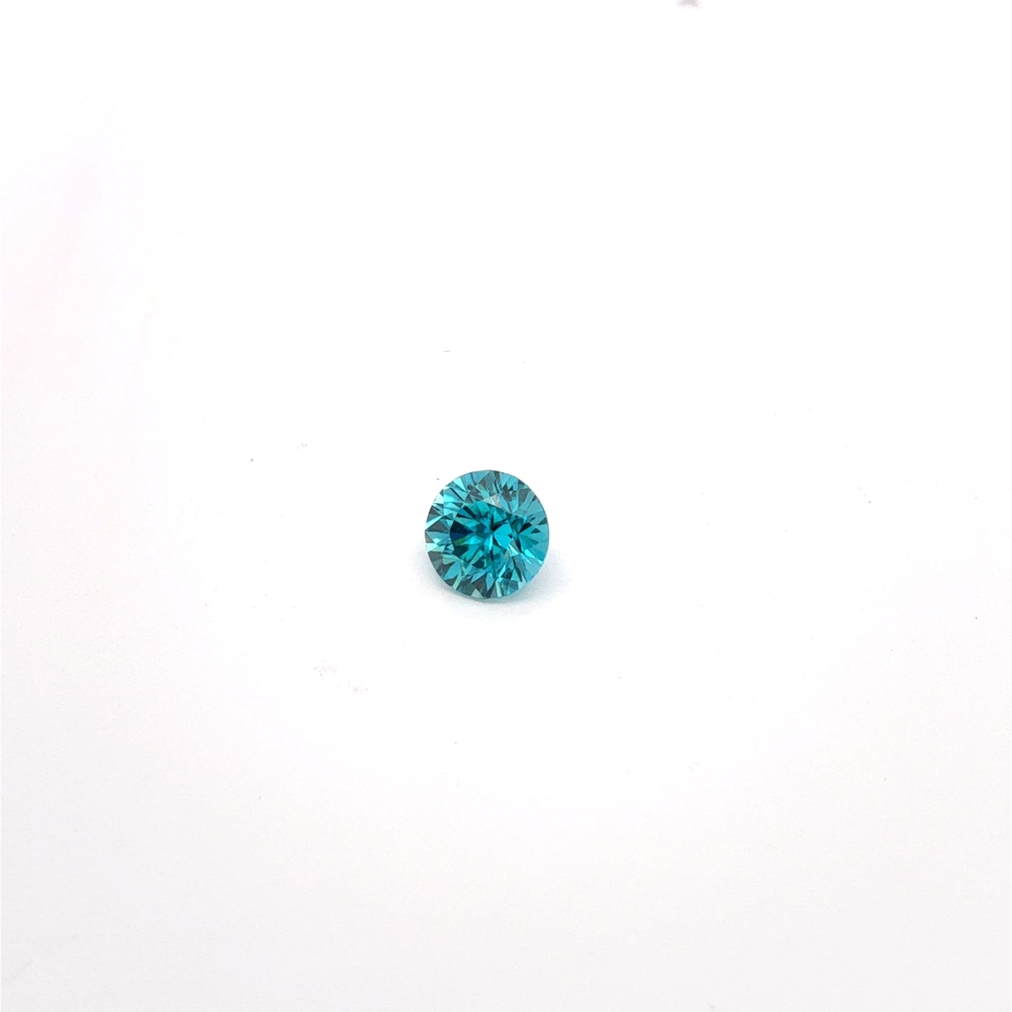 6.5mm Blue Zircon 1.63 carat Round Cut